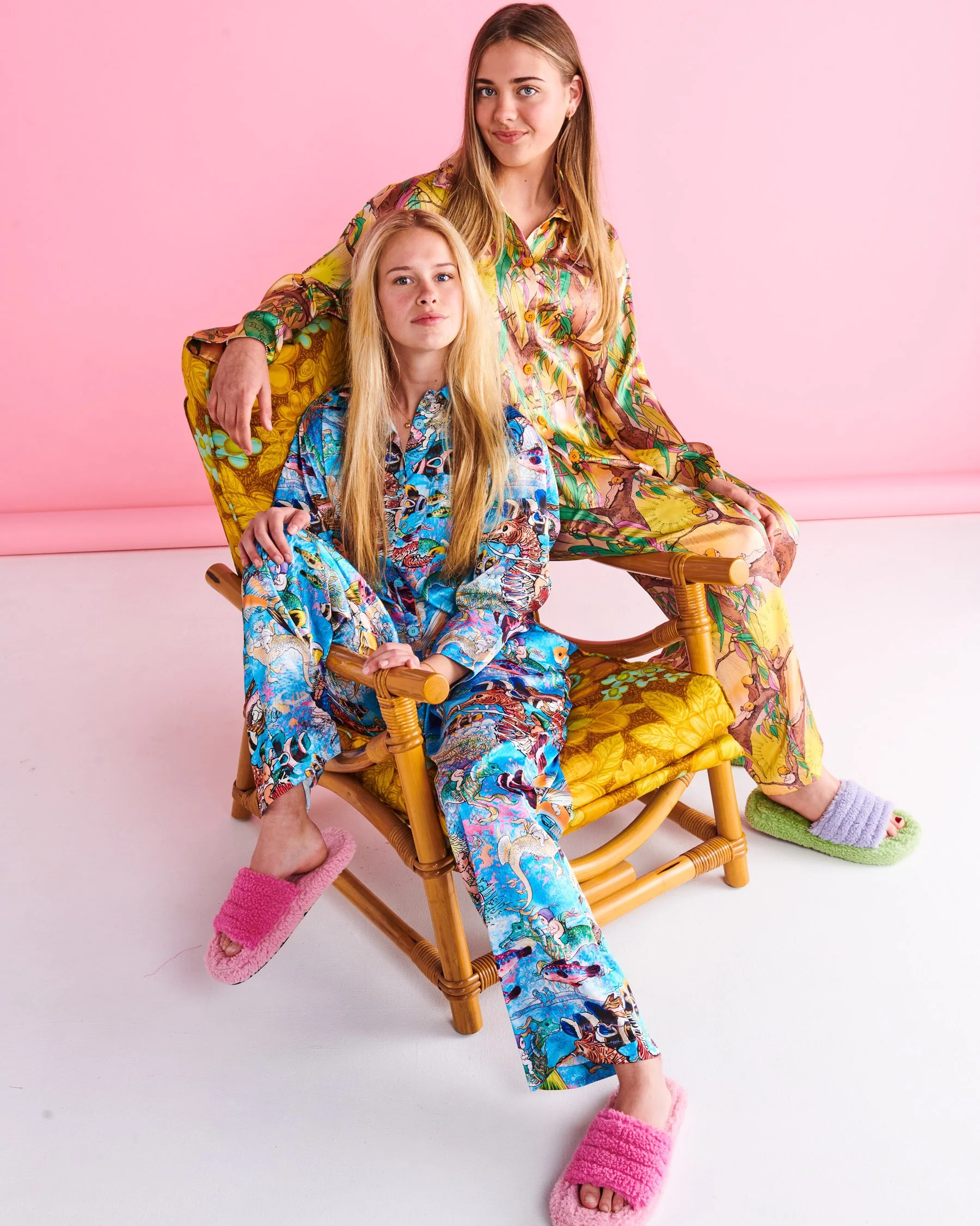 Kip&Co x May Gibbs Sunrise Delight Eco Satin Teen Long Sleeve Shirt & Pant Pyjama Set - Image 4