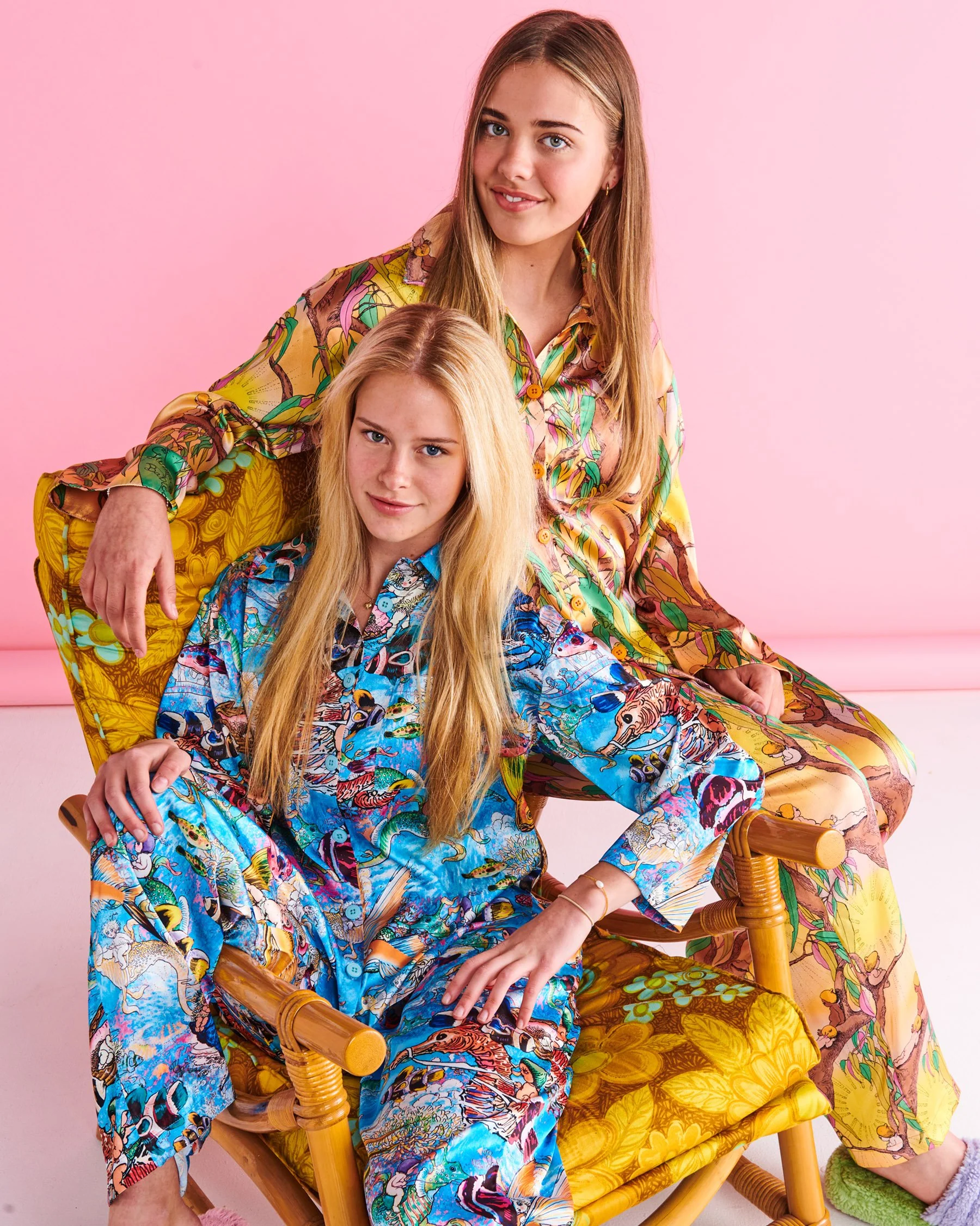 Kip&Co x May Gibbs Sunrise Delight Eco Satin Teen Long Sleeve Shirt & Pant Pyjama Set - Image 5
