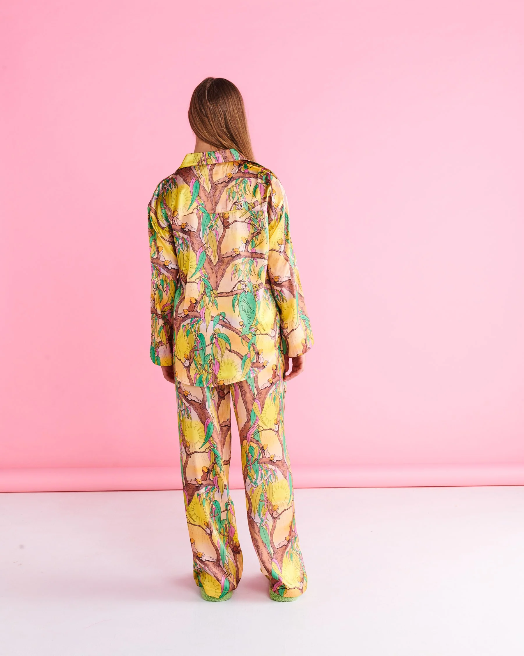 Kip&Co x May Gibbs Sunrise Delight Eco Satin Teen Long Sleeve Shirt & Pant Pyjama Set - Image 7