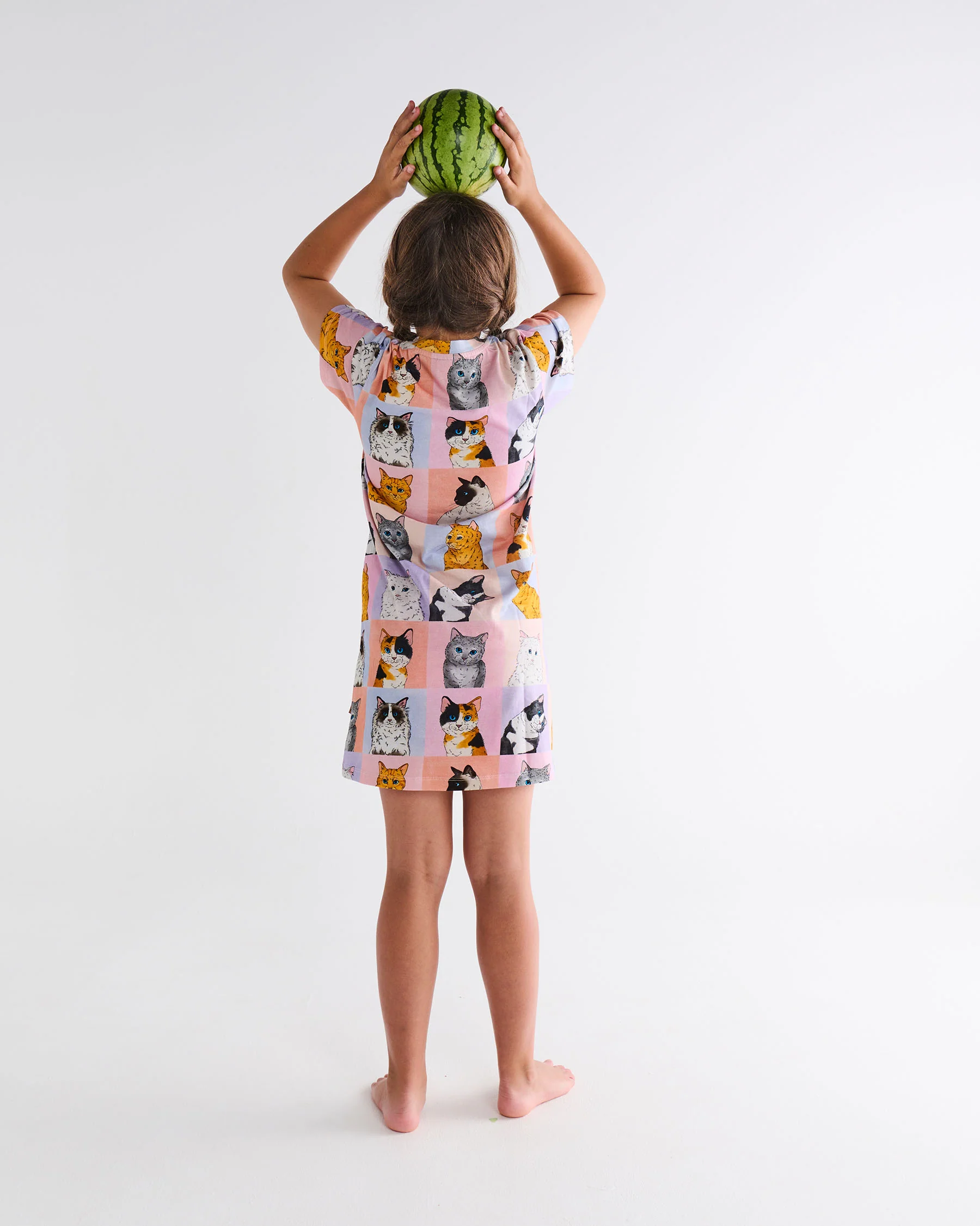 Kitty Cat Kids Organic Cotton Short Sleeve Nightie - Image 3