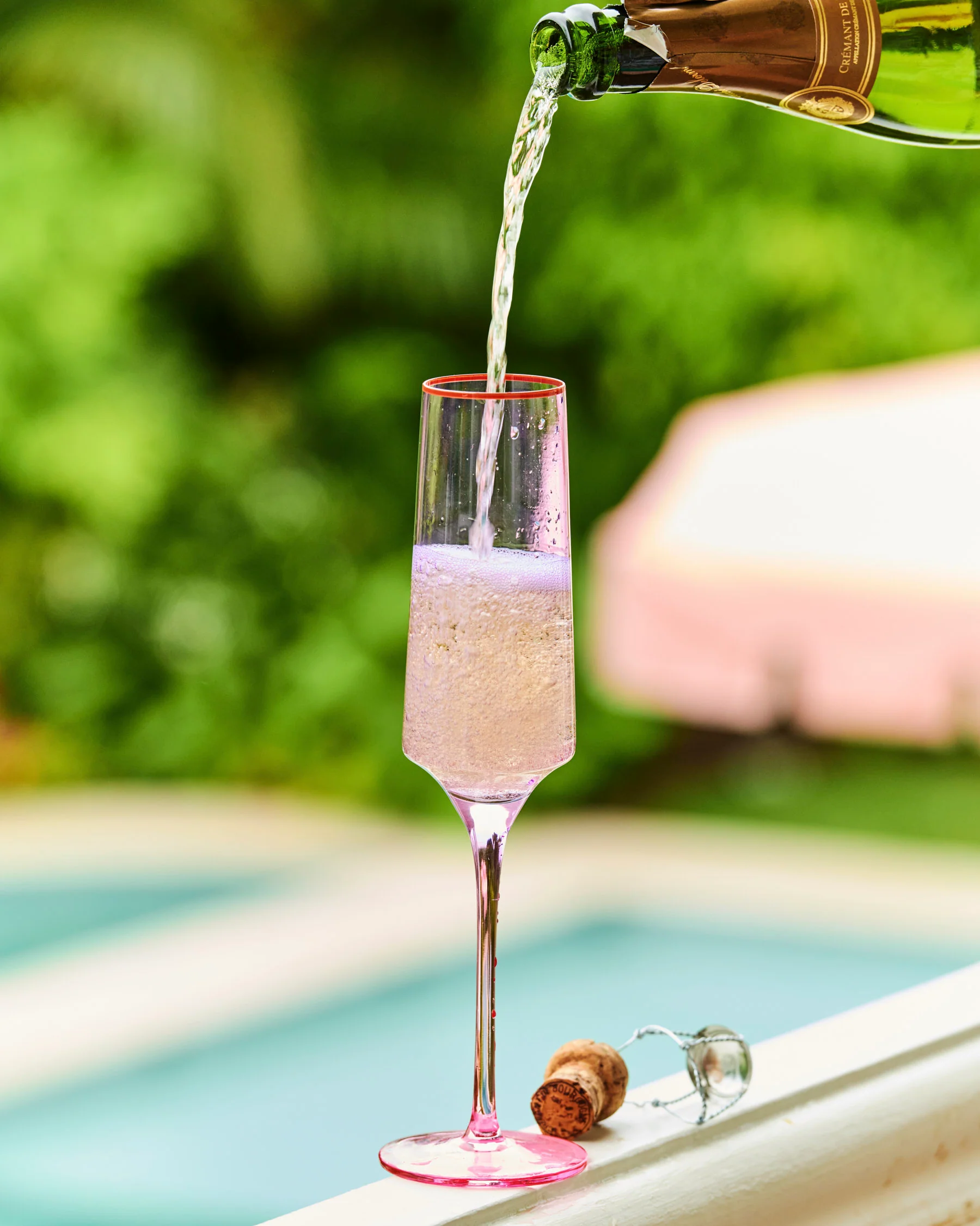 Lilac Colour Block Champagne Glass 2P Set - Image 2