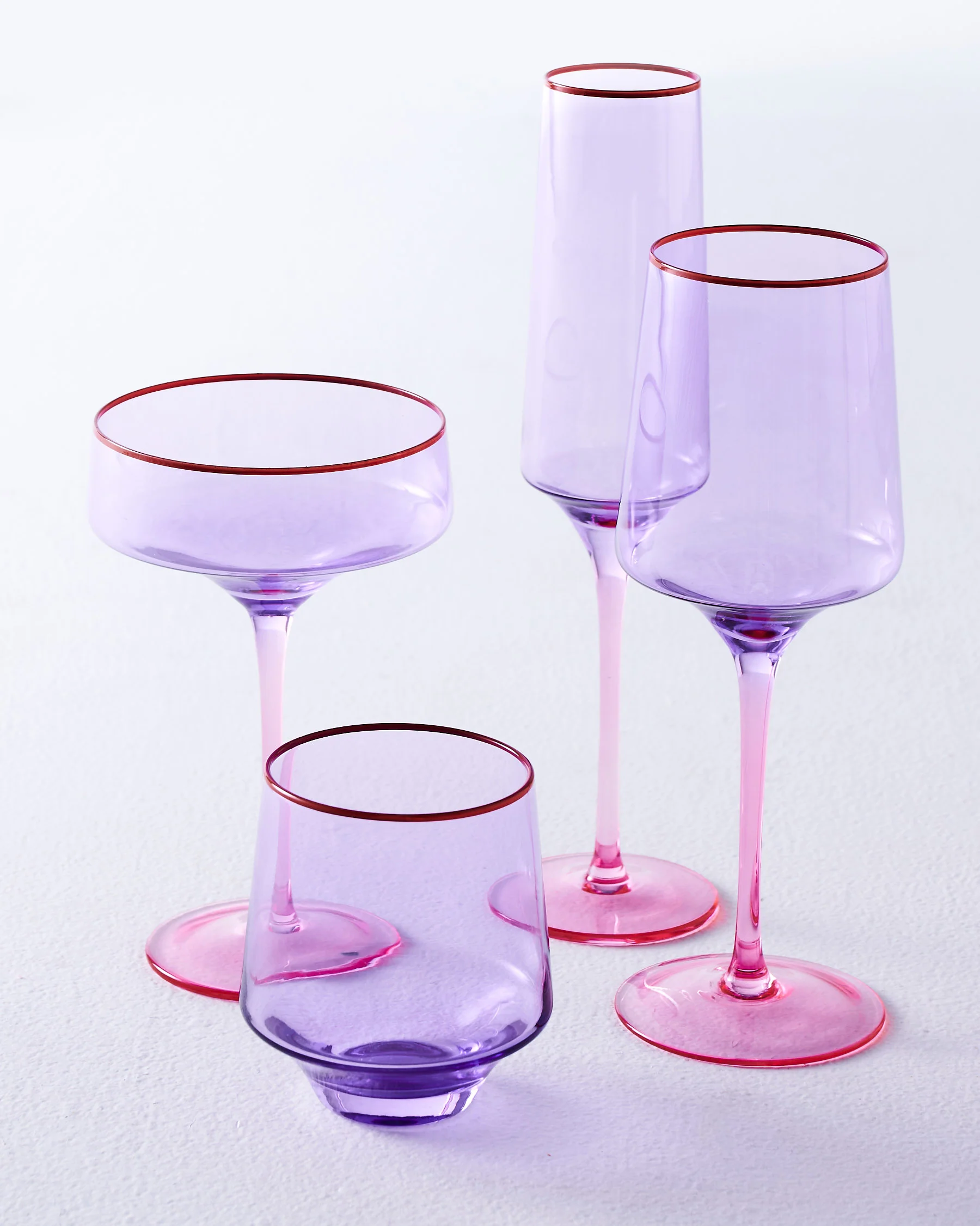 Lilac Colour Block Champagne Glass 2P Set - Image 4