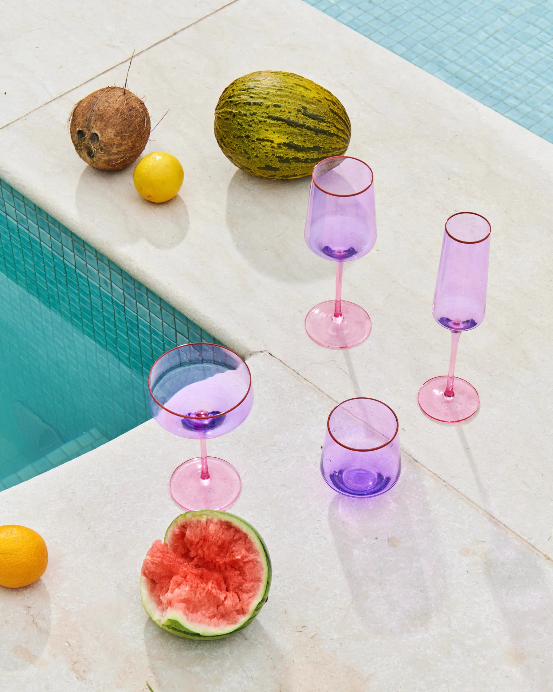 Lilac Colour Block Champagne Glass 2P Set - Image 5