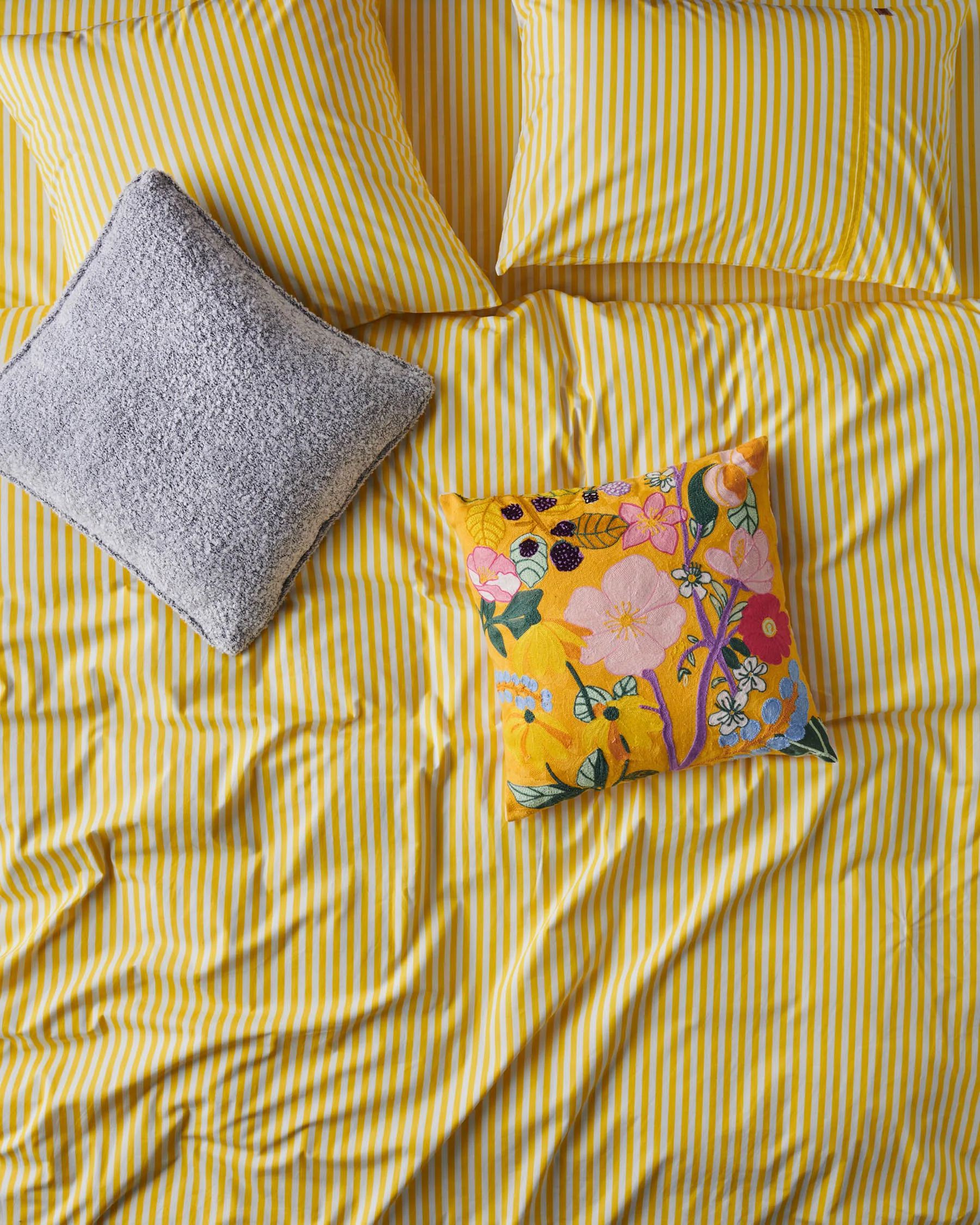 Limoncello Stripe Organic Cotton Flat Sheet (US) - Image 4