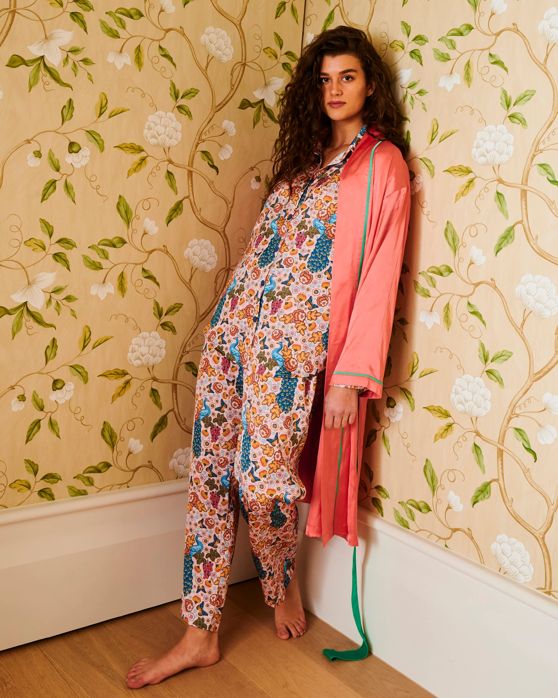 Lyon Eco Satin Long Sleeve Shirt & Pant Pyjama Set - Image 3
