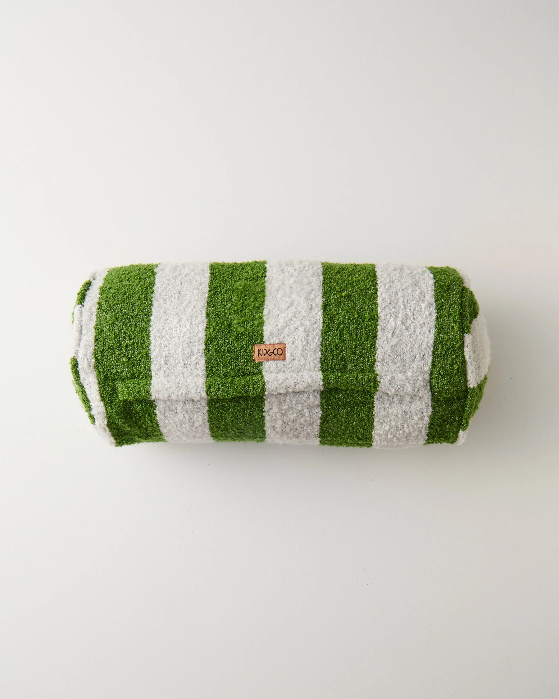 Moss Stripe Boucle Bolster Cushion - Image 7