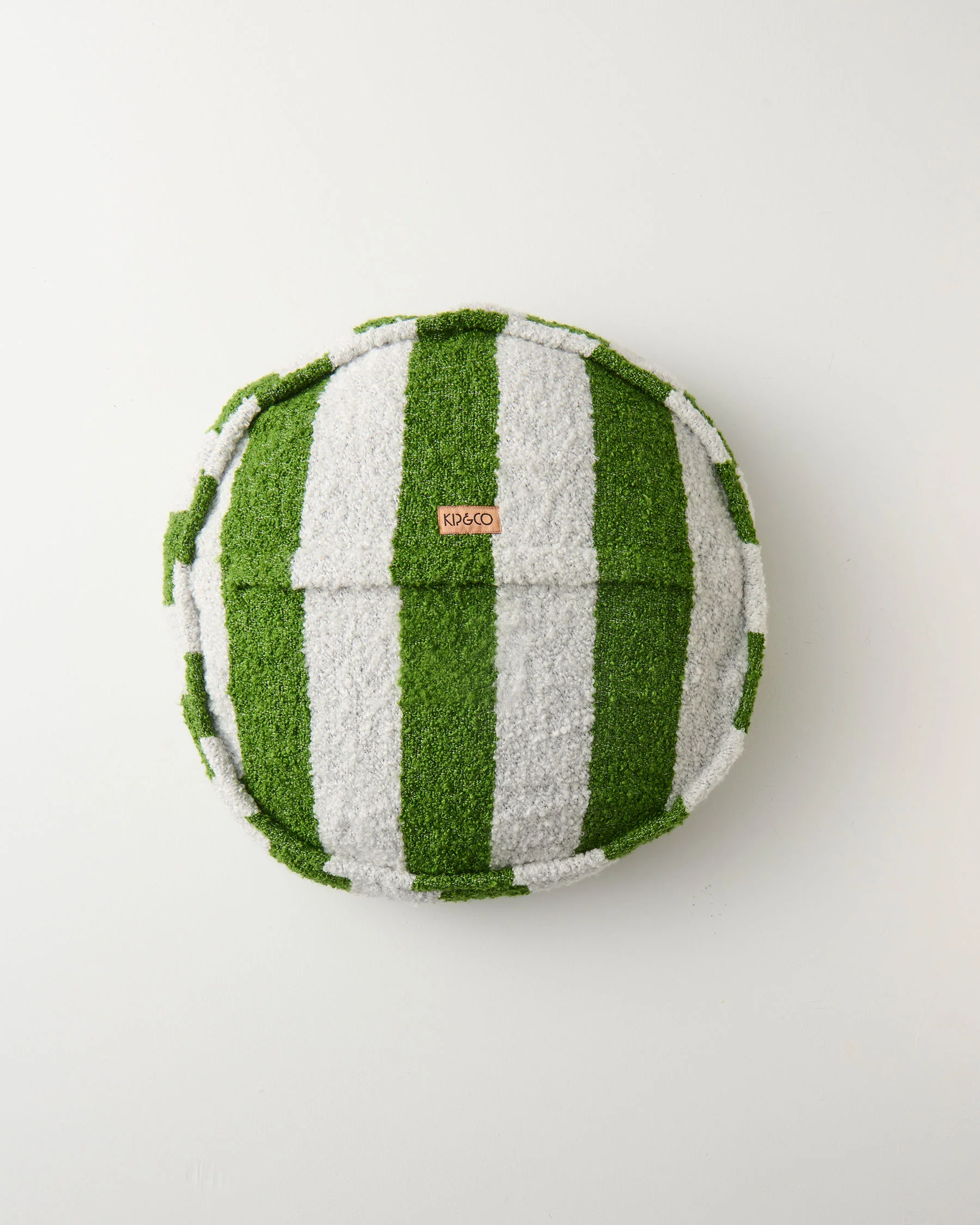 Moss Stripe Boucle Pea Cushion - Image 8
