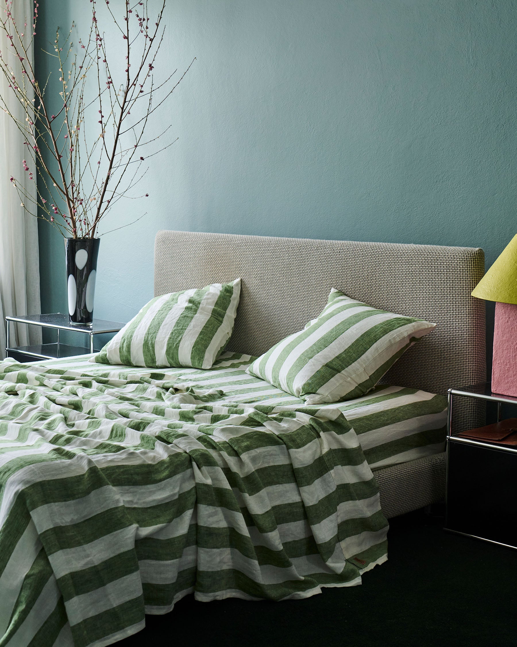 Moss Stripe Linen European Pillowcases - Image 3