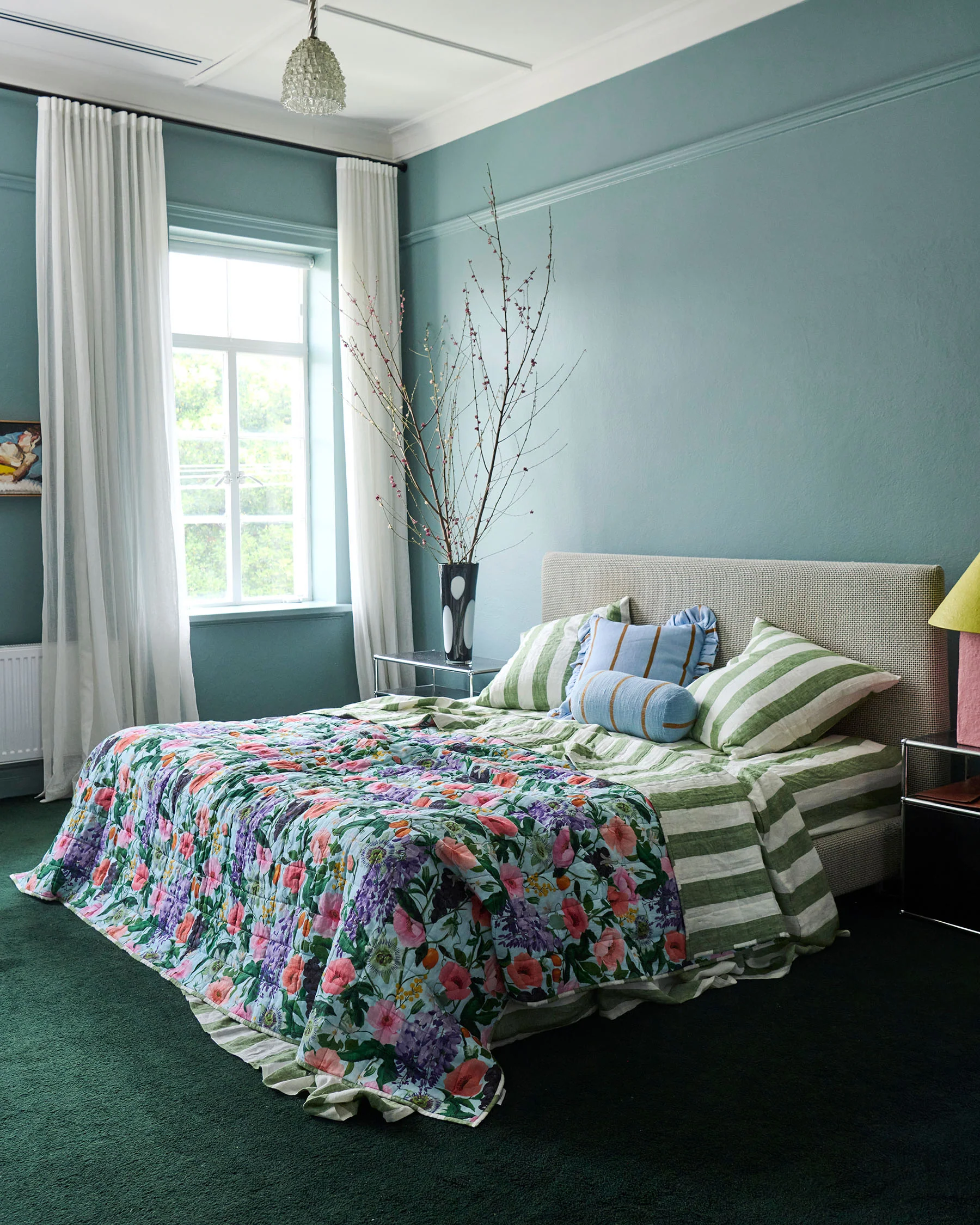 Moss Stripe Linen European Pillowcases - Image 8