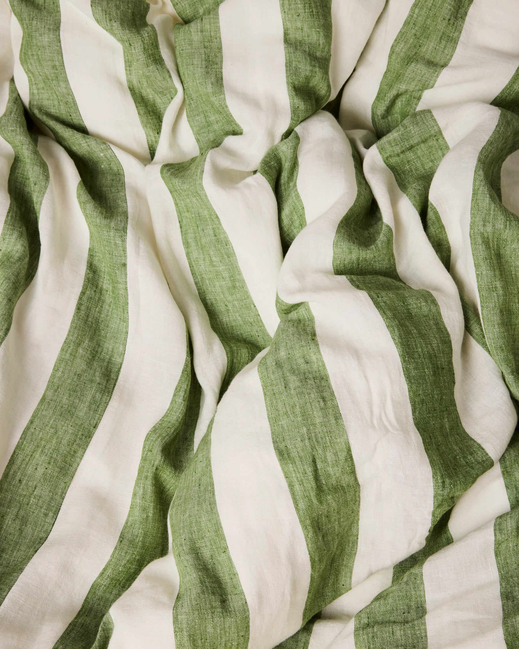 Moss Stripe Linen Quilt Cover (US) - Image 4