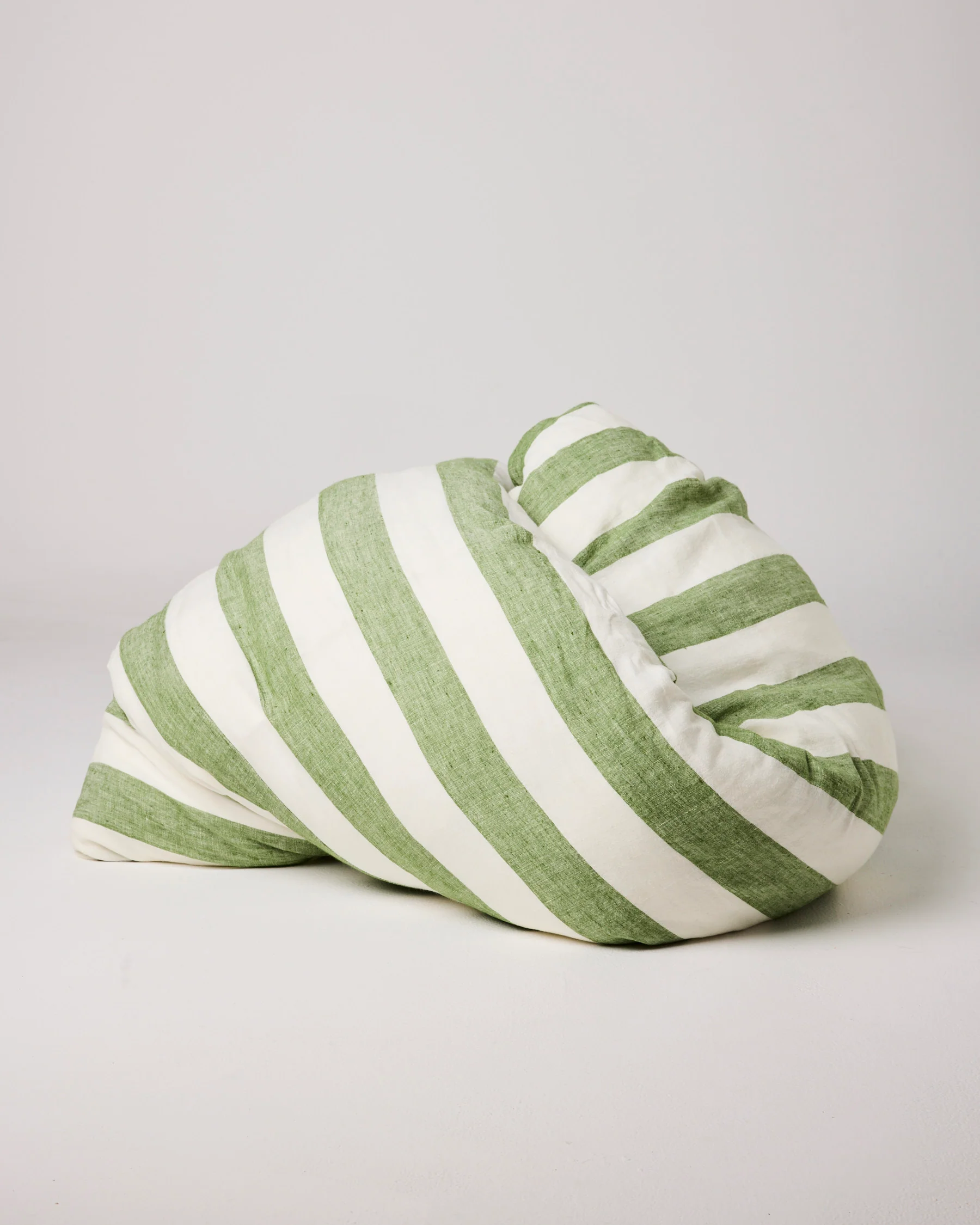 Moss Stripe Linen Quilt Cover (US) - Image 8