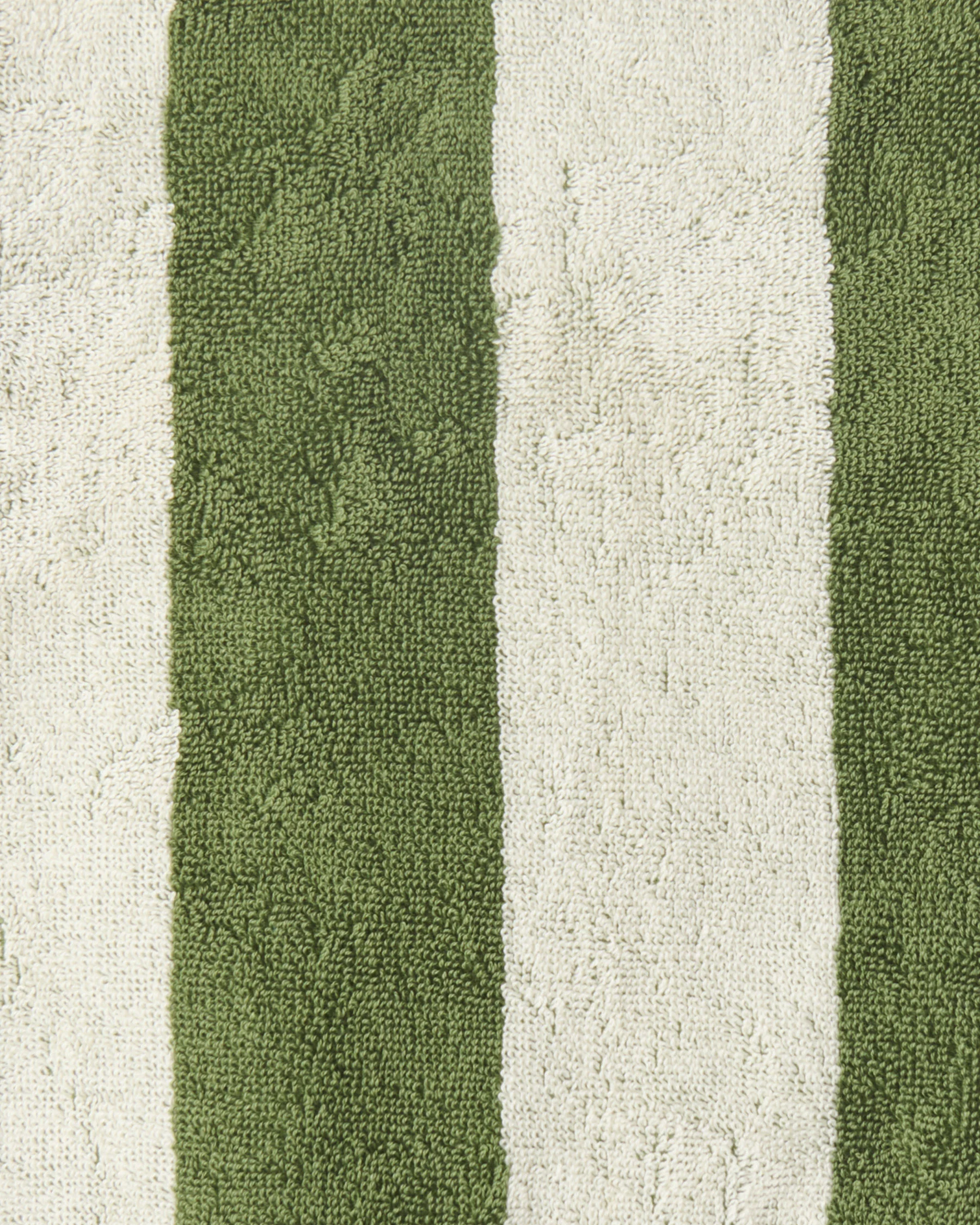 Moss Stripe Terry Baby Towel - Image 2