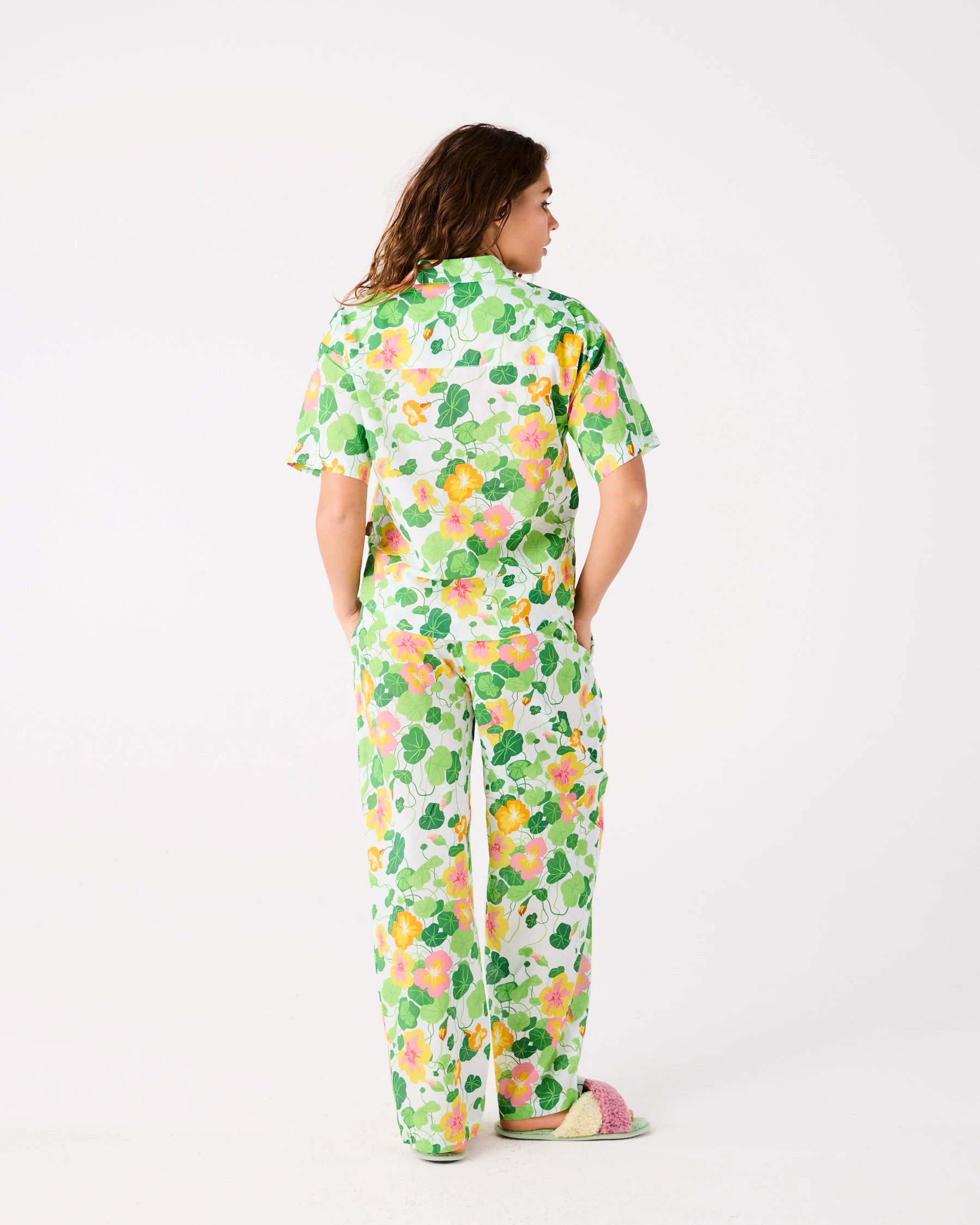 Nasturtium Adult Organic Cotton Short Sleeve Shirt & Pant Pyjama Set - Image 8