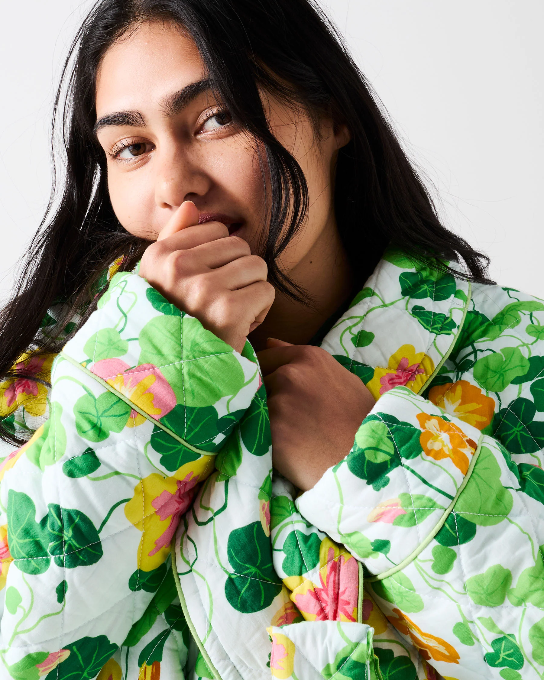 Nasturtium Quilted Cotton Robe - Image 3