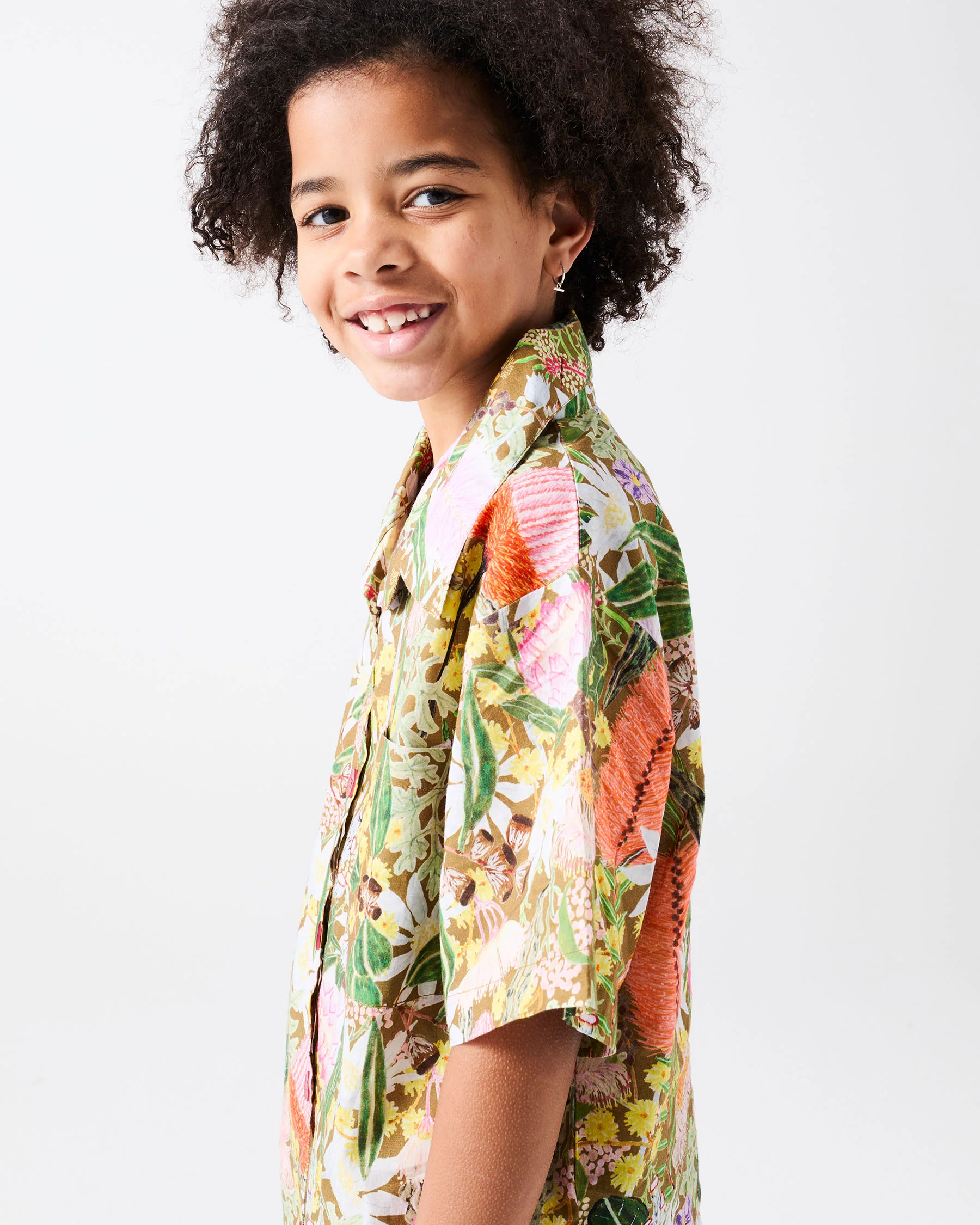 Native Plantation Kids Organic Cotton Short Sleeve Shirt & Short Pyjama Set - Image 3
