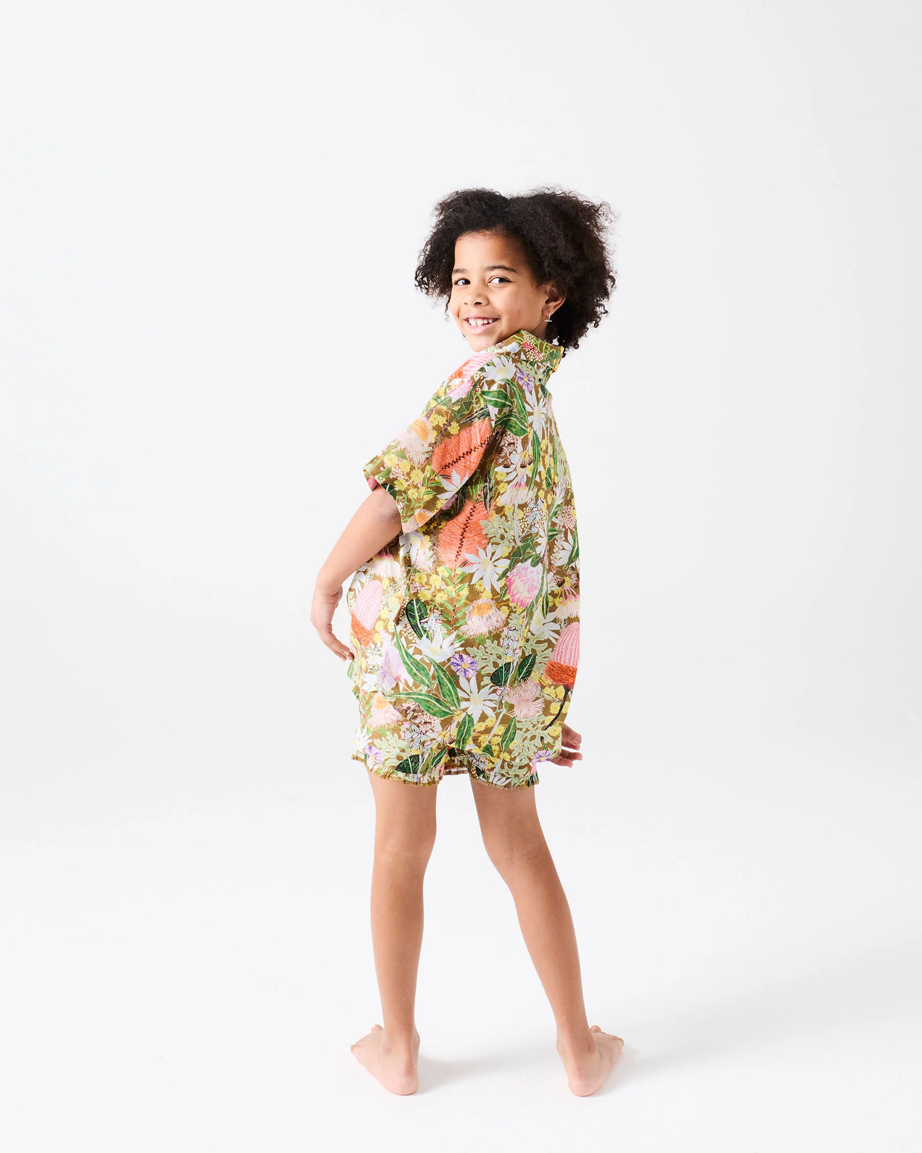 Native Plantation Kids Organic Cotton Short Sleeve Shirt & Short Pyjama Set - Image 4