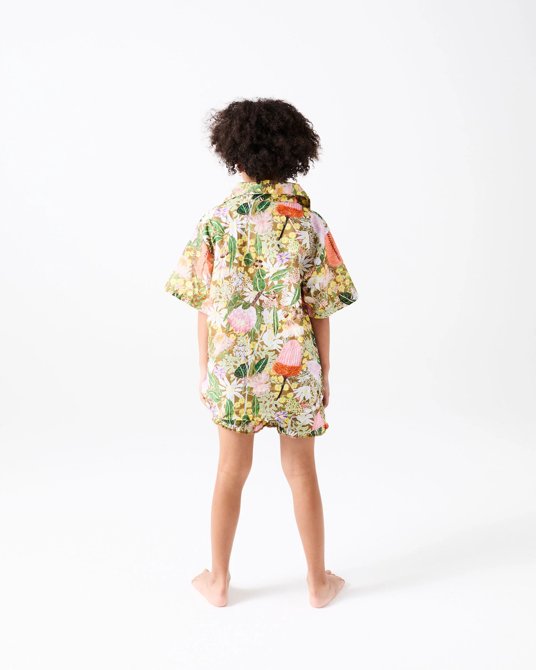 Native Plantation Kids Organic Cotton Short Sleeve Shirt & Short Pyjama Set - Image 5