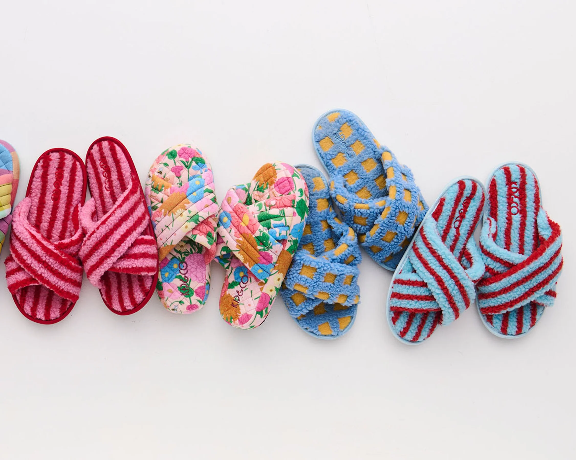 Ocean Shores Check Sherpa Adult Slippers - Image 3
