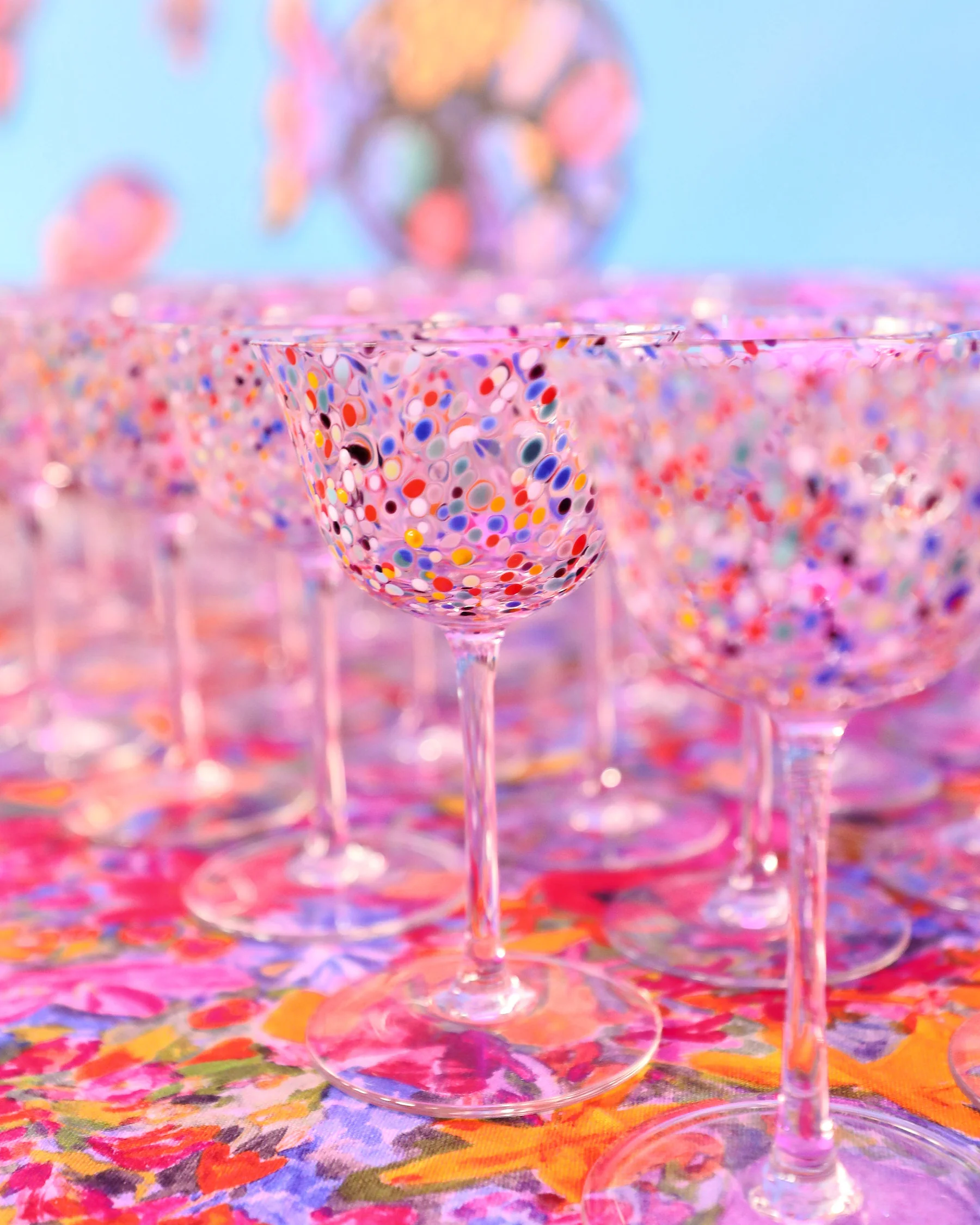 Party Speckle Coupe Glass 2P Set - Image 6