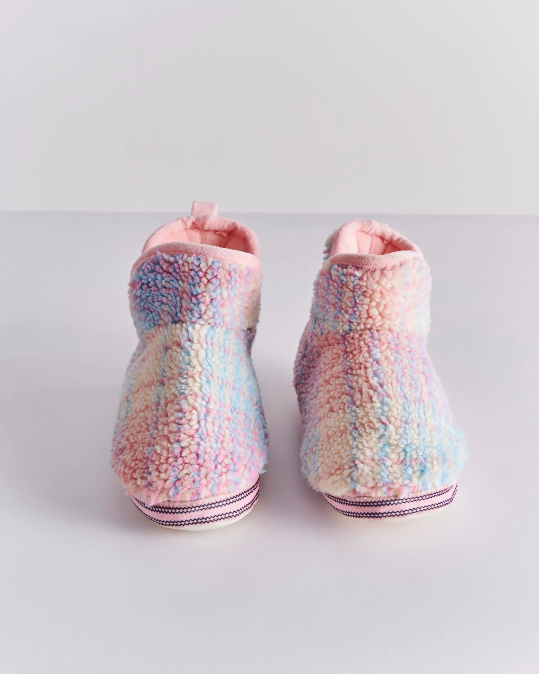 Pastel Dreams Tartan Sherpa Adult Ankle Boot - Image 6