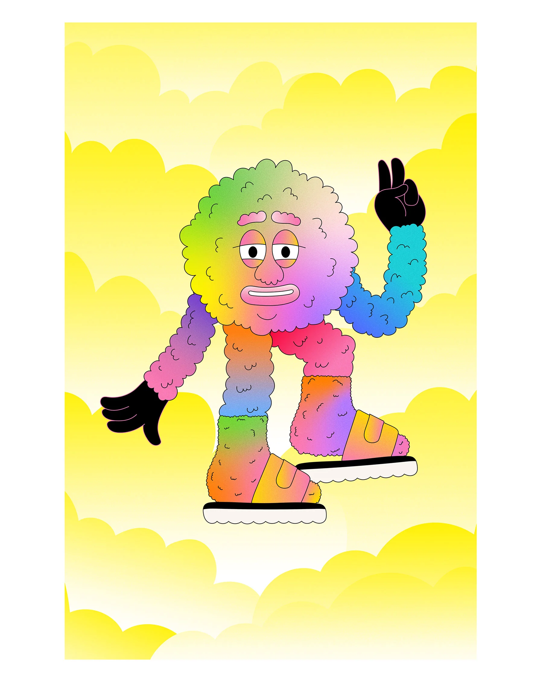 Peace Dude by Nicko Phillips for Kip&Co Printed Wall Art - Image 4