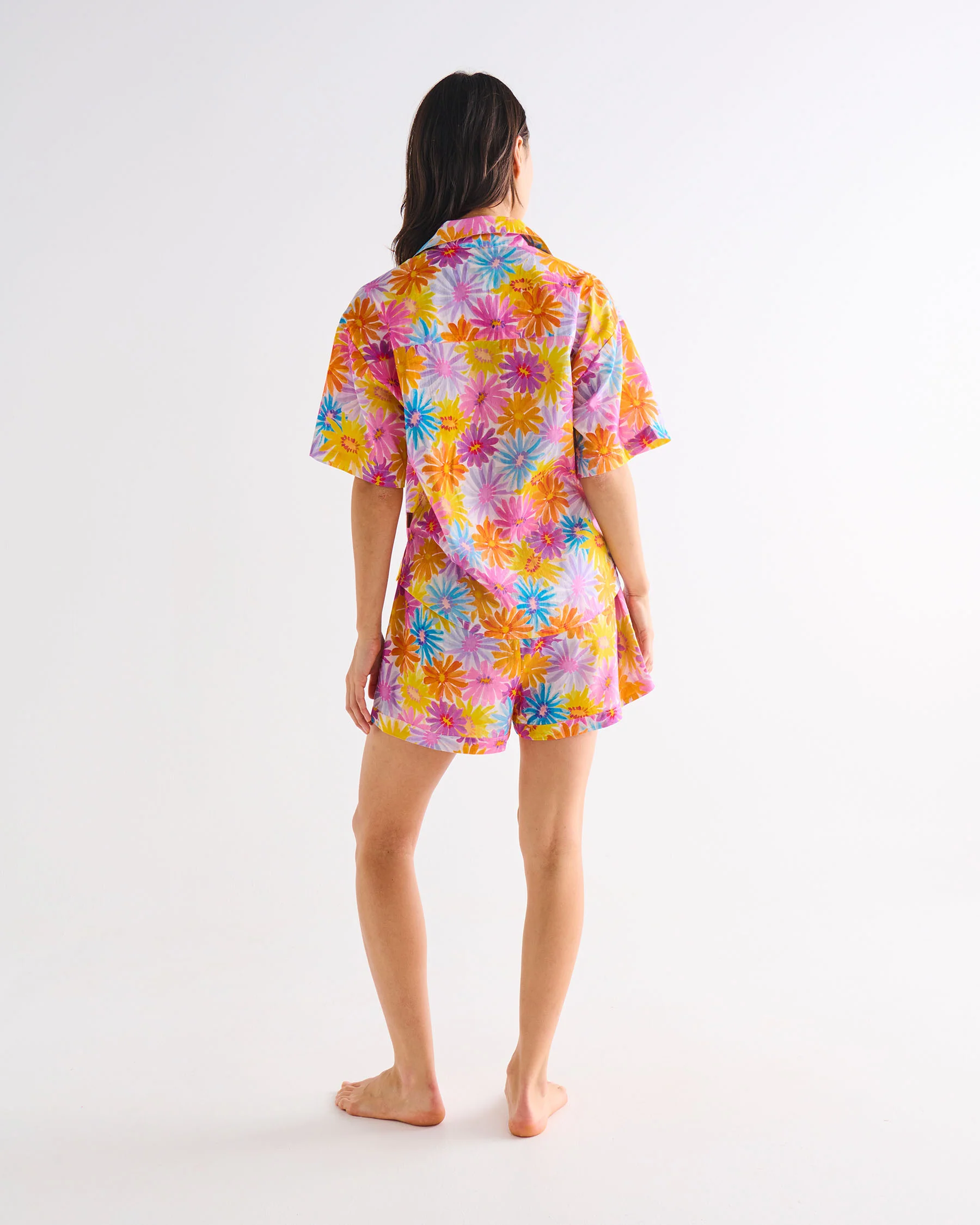 Petal Power Adult Organic Cotton Short Sleeve Shirt & Short Pyjama Set - Image 8