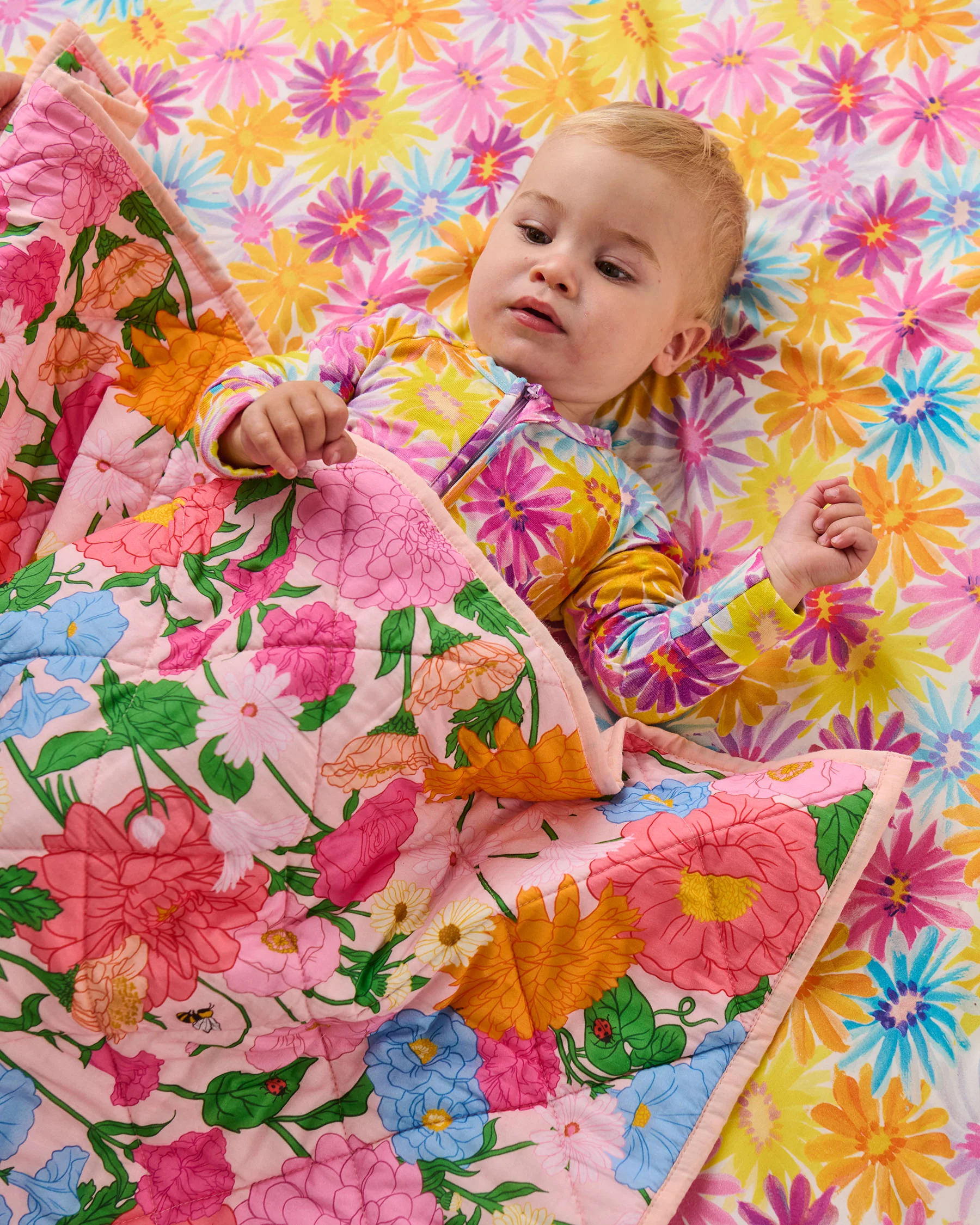Petal Power Organic Cotton Baby Fitted Sheet - Image 3