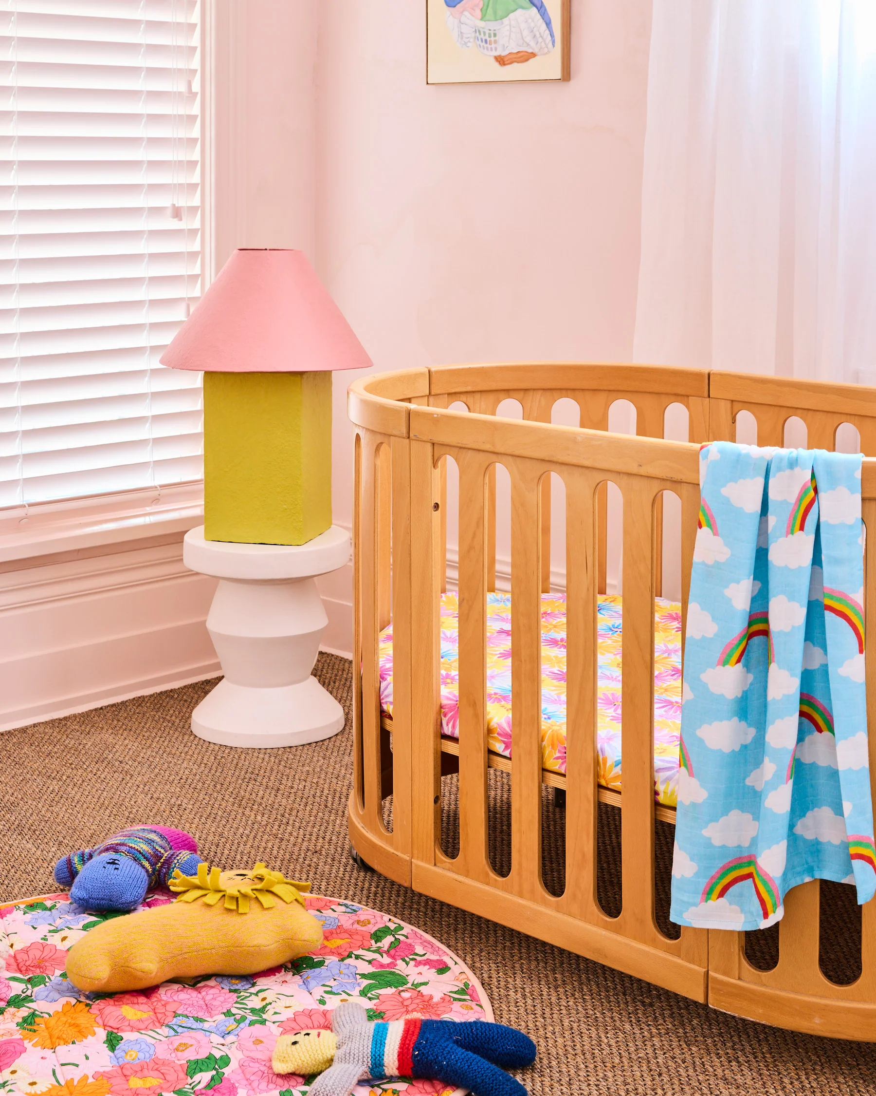 Petal Power Organic Cotton Baby Fitted Sheet - Image 4