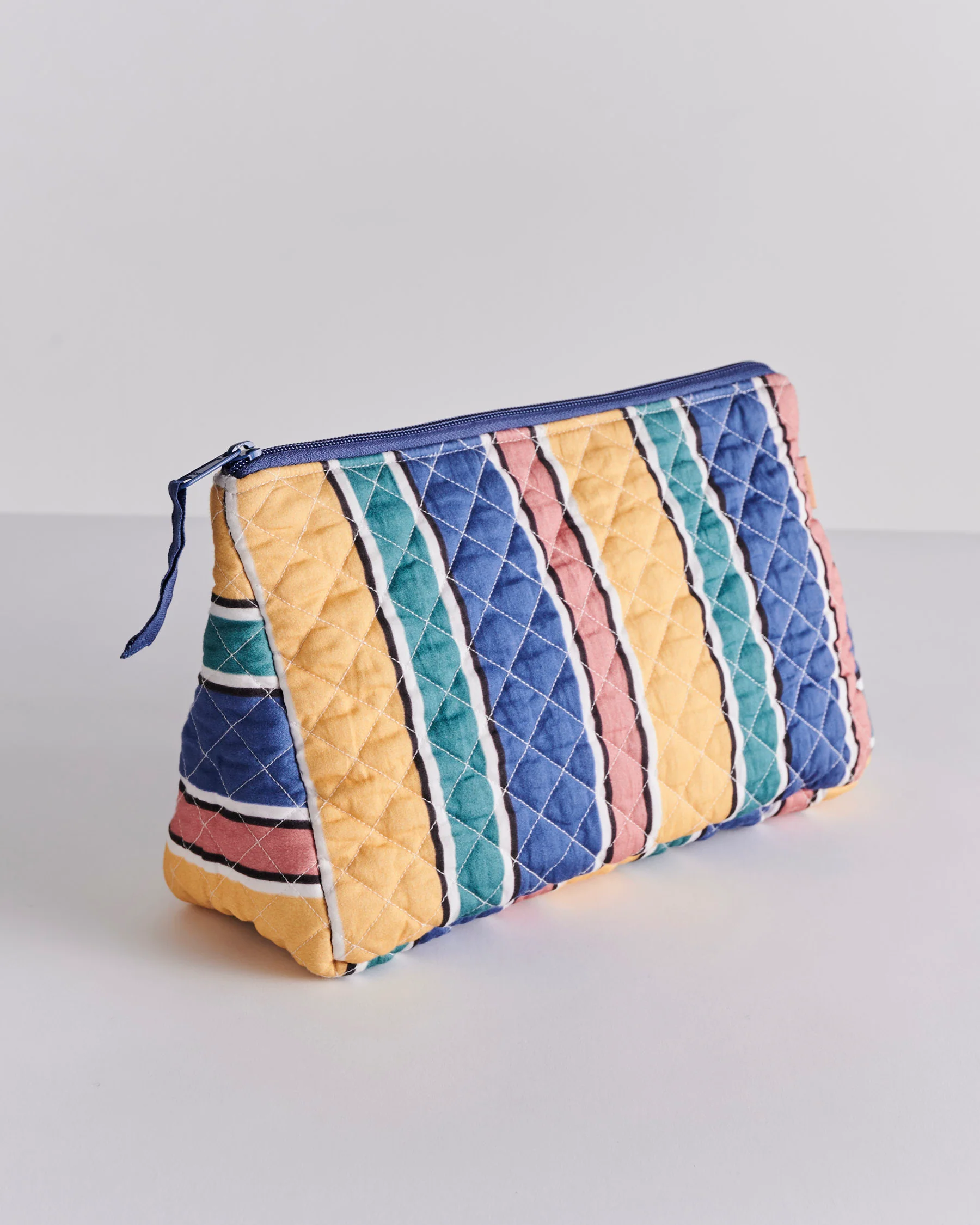 Pinto Stripe Quilted Cotton Toiletry Purse - Image 3