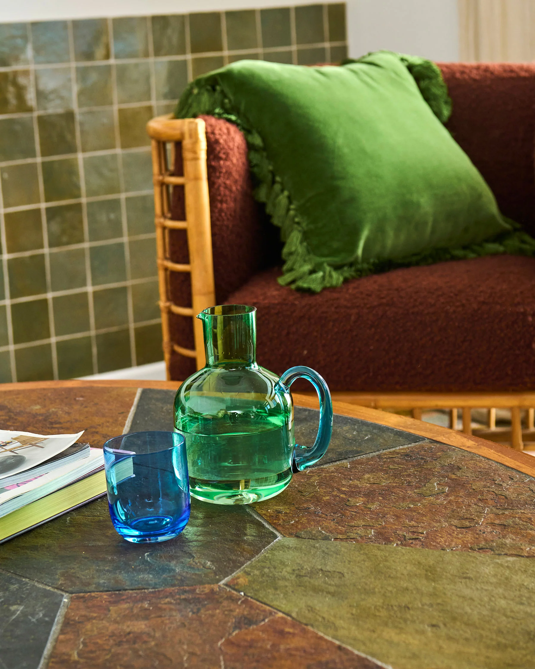 Pistachio Crush Carafe & Glass - Image 2