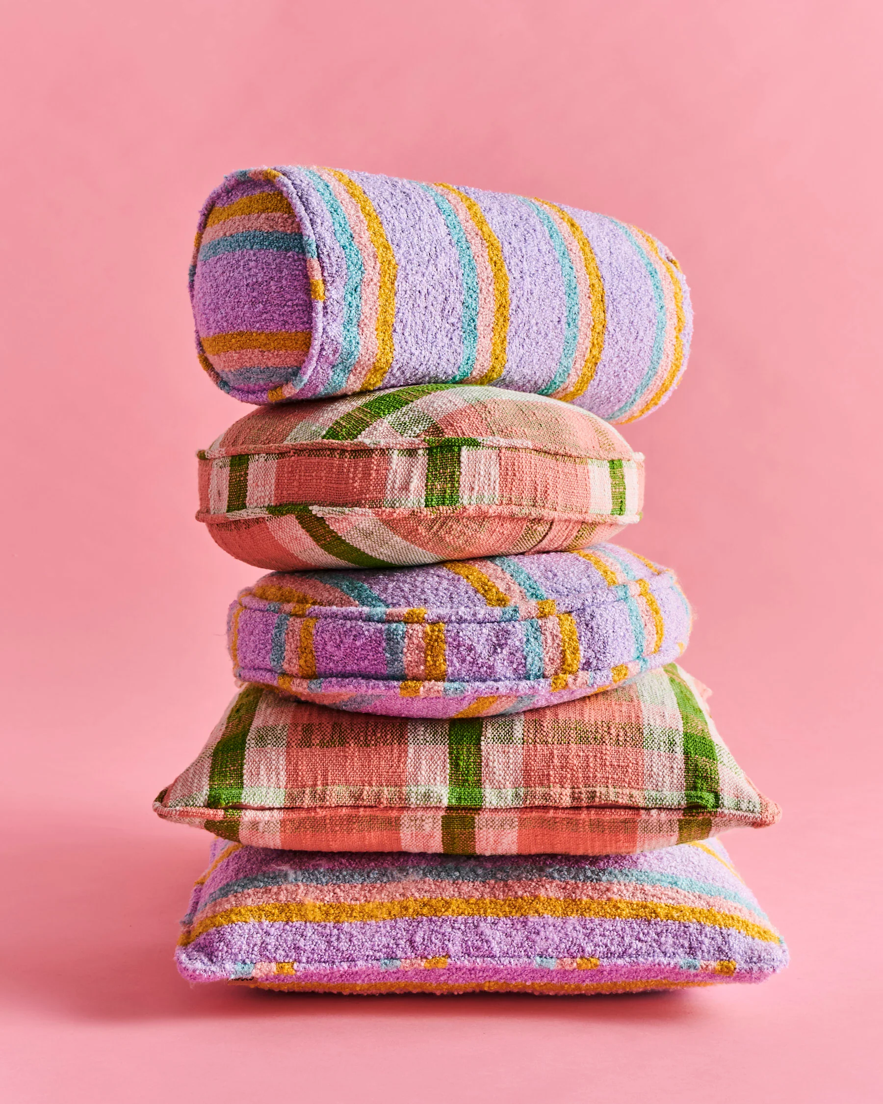 Pistachio Tartan Woven Cushion - Image 5