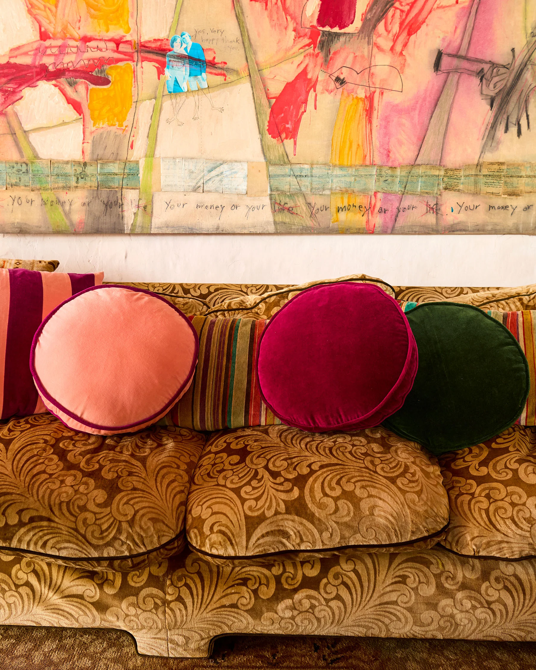 Plum Jam Velvet Pea Cushion - Image 6