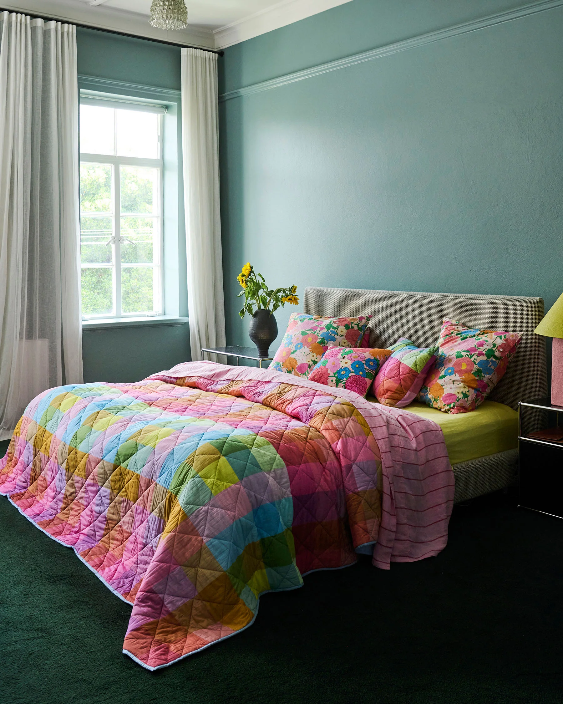 Ponza Tartan Organic Cotton Quilted Pillowcases - Image 7