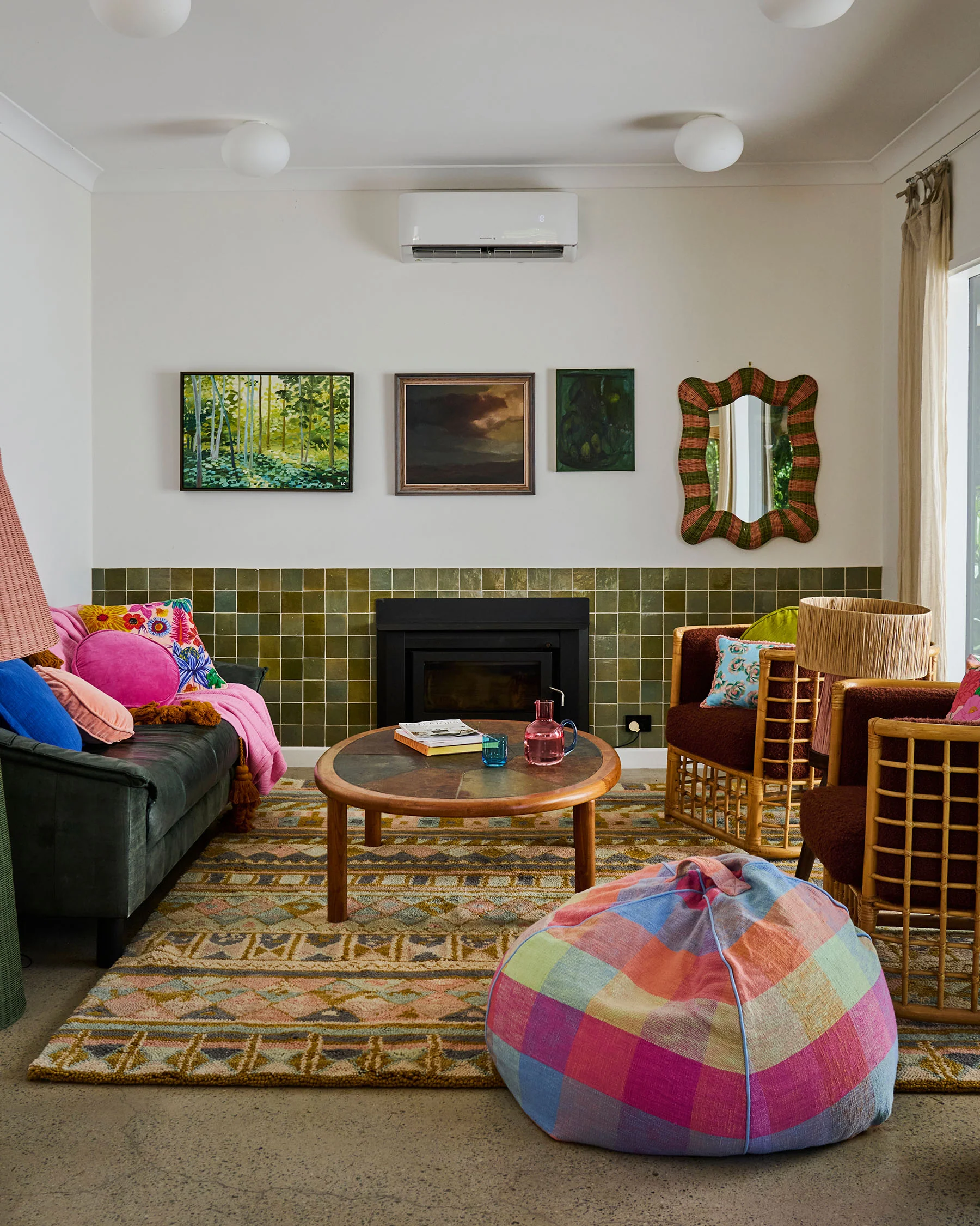 Ponza Tartan Woven Beanbag - Image 3