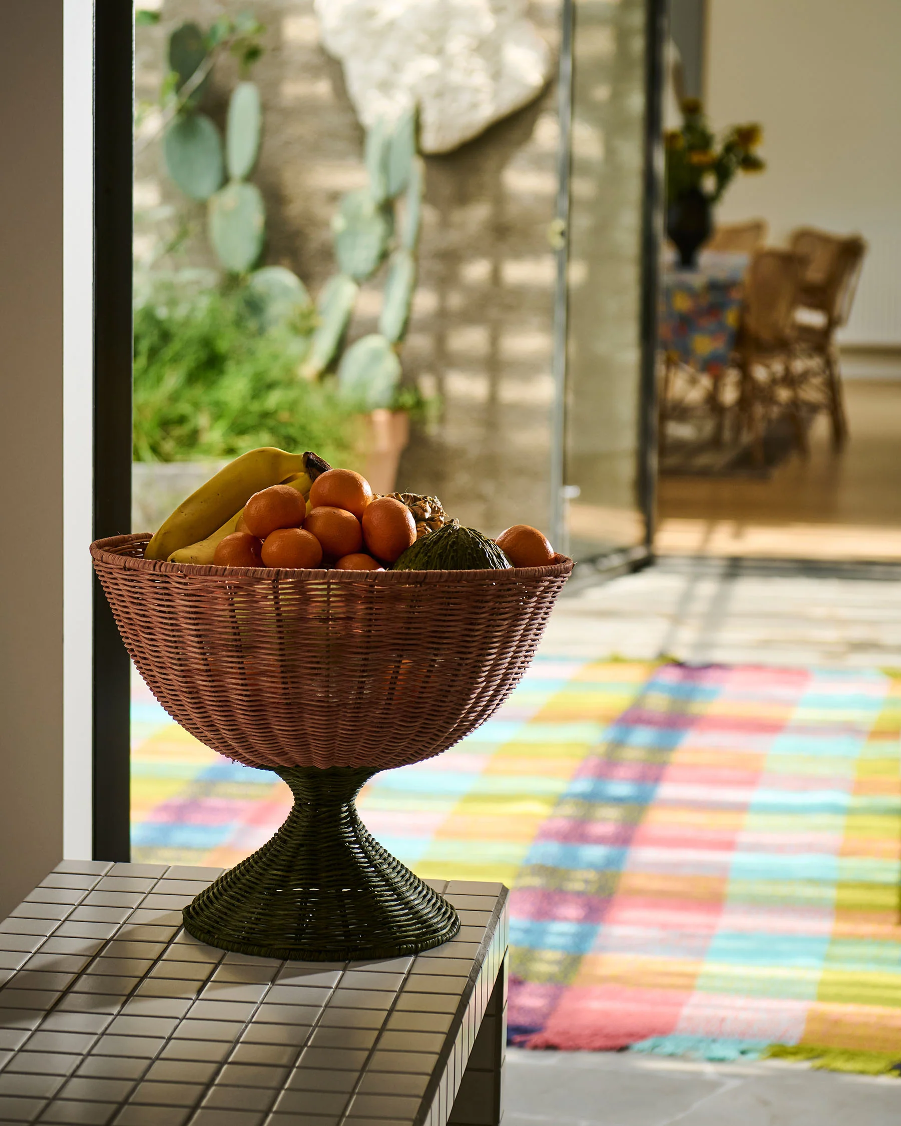 Portofino Rattan Fruit Bowl Stand - Image 4