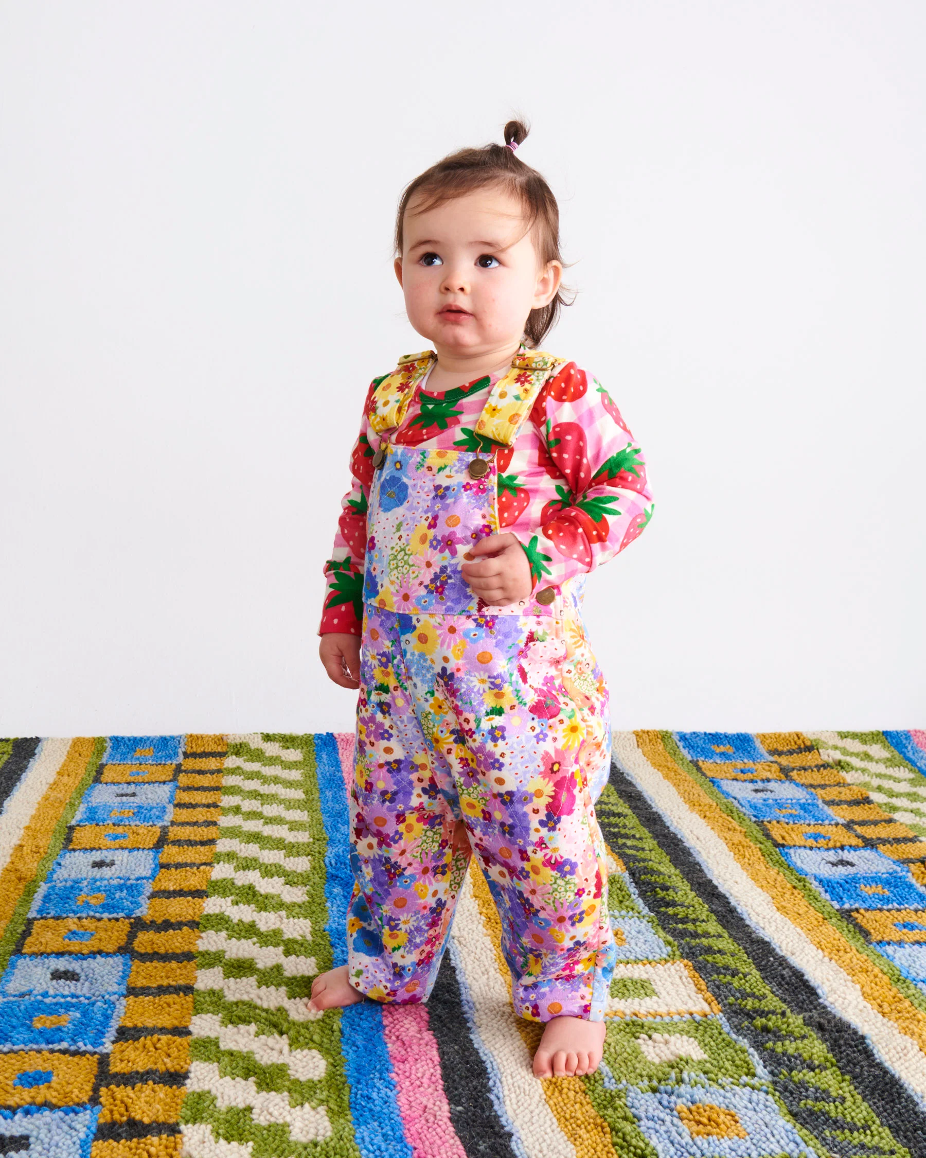 Posie Lane Organic Cotton Quilted Fleece Overalls - Image 3