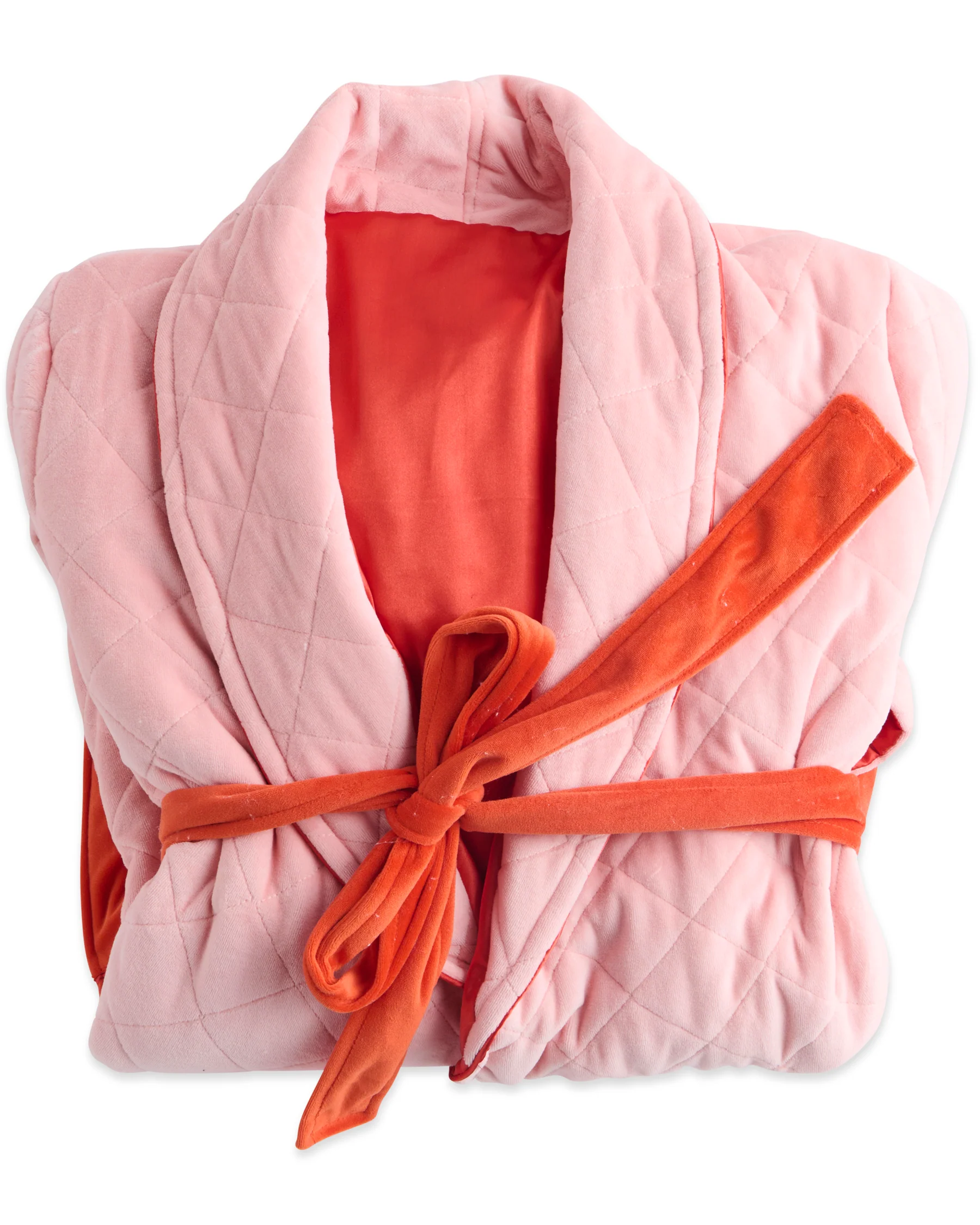 Pretty In Peach Quilted Velvet Robe - Image 8