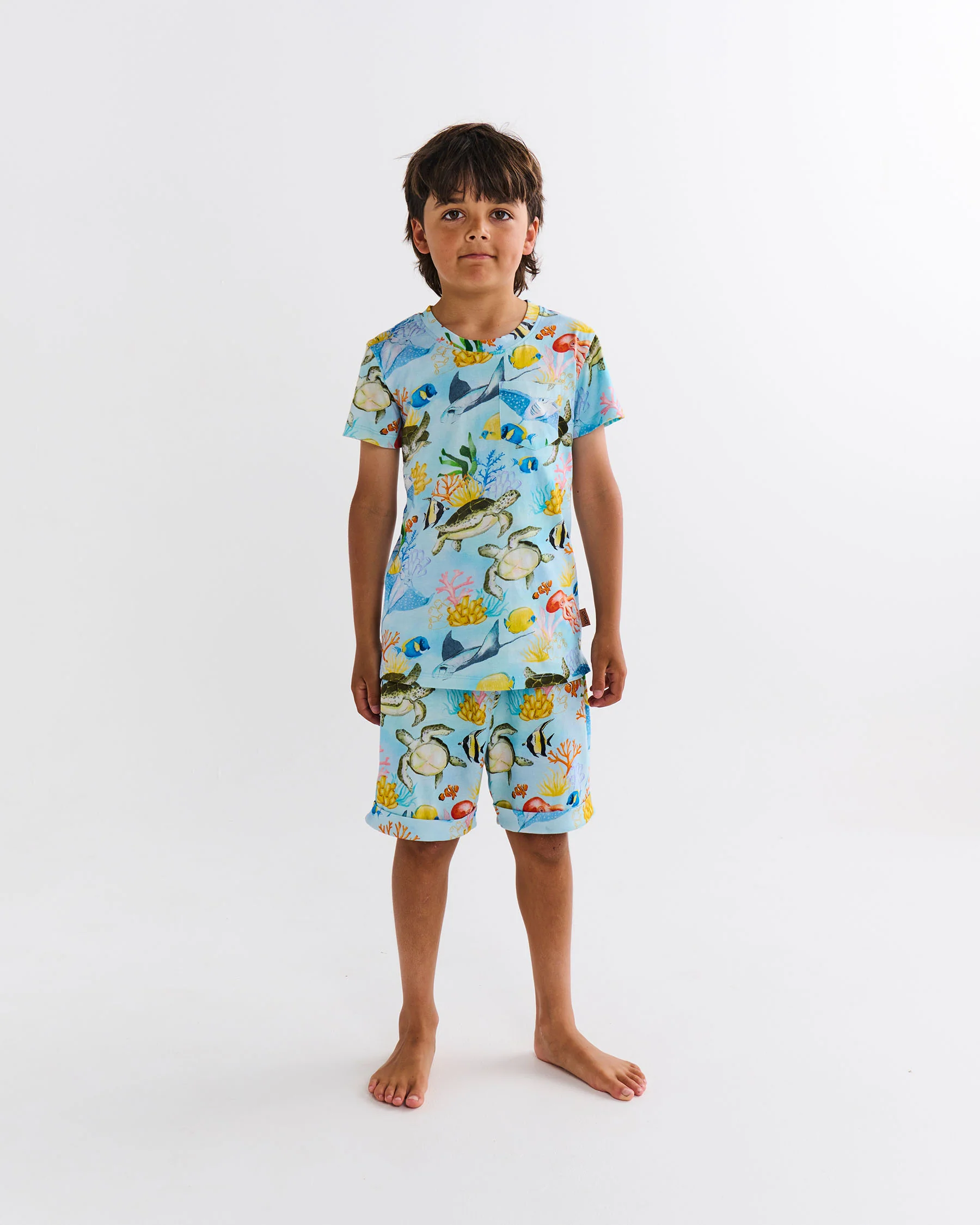 Reef Life Kids Organic Cotton Short Sleeve Tee & Short Pyjama Set