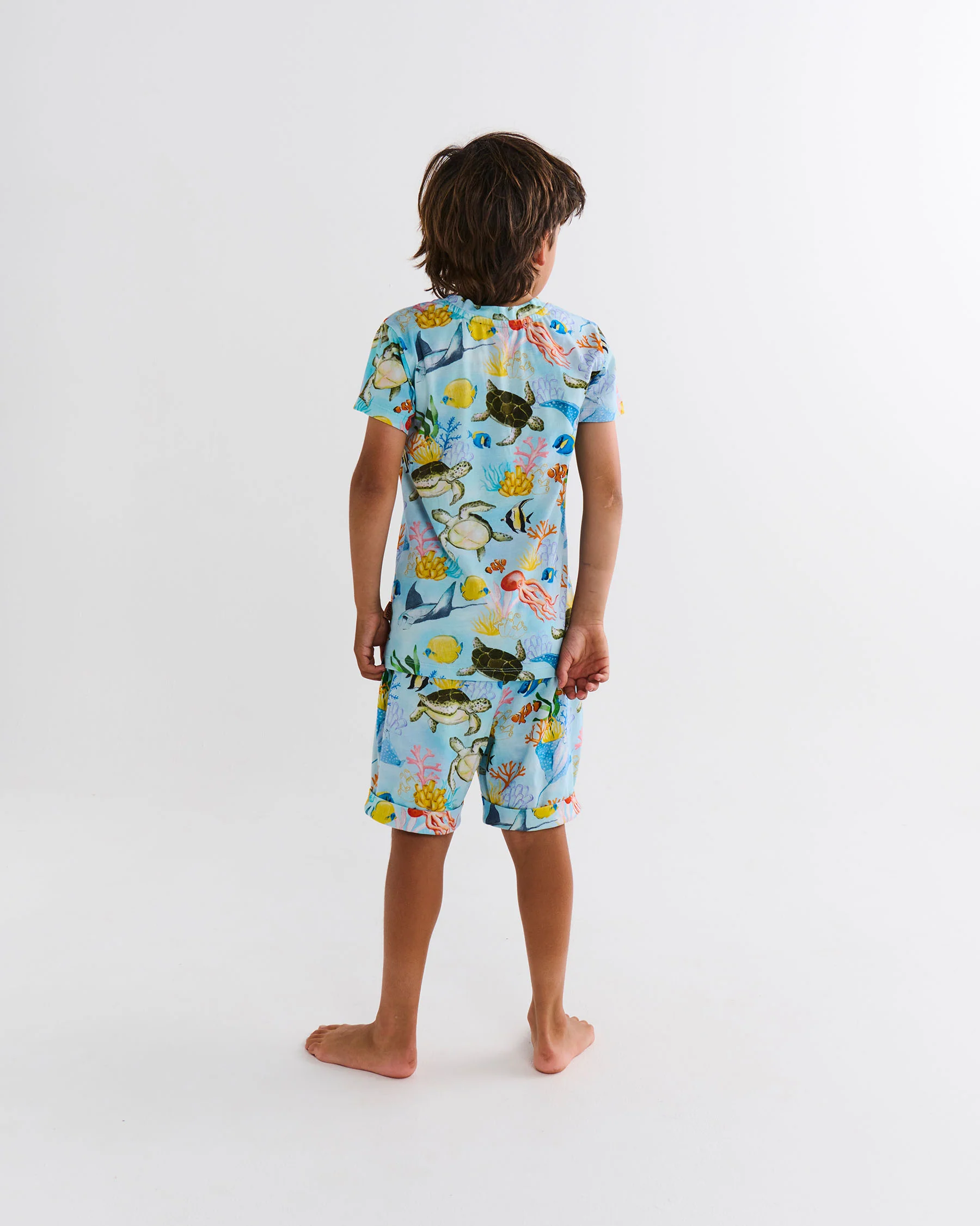 Reef Life Kids Organic Cotton Short Sleeve Tee & Short Pyjama Set - Image 5