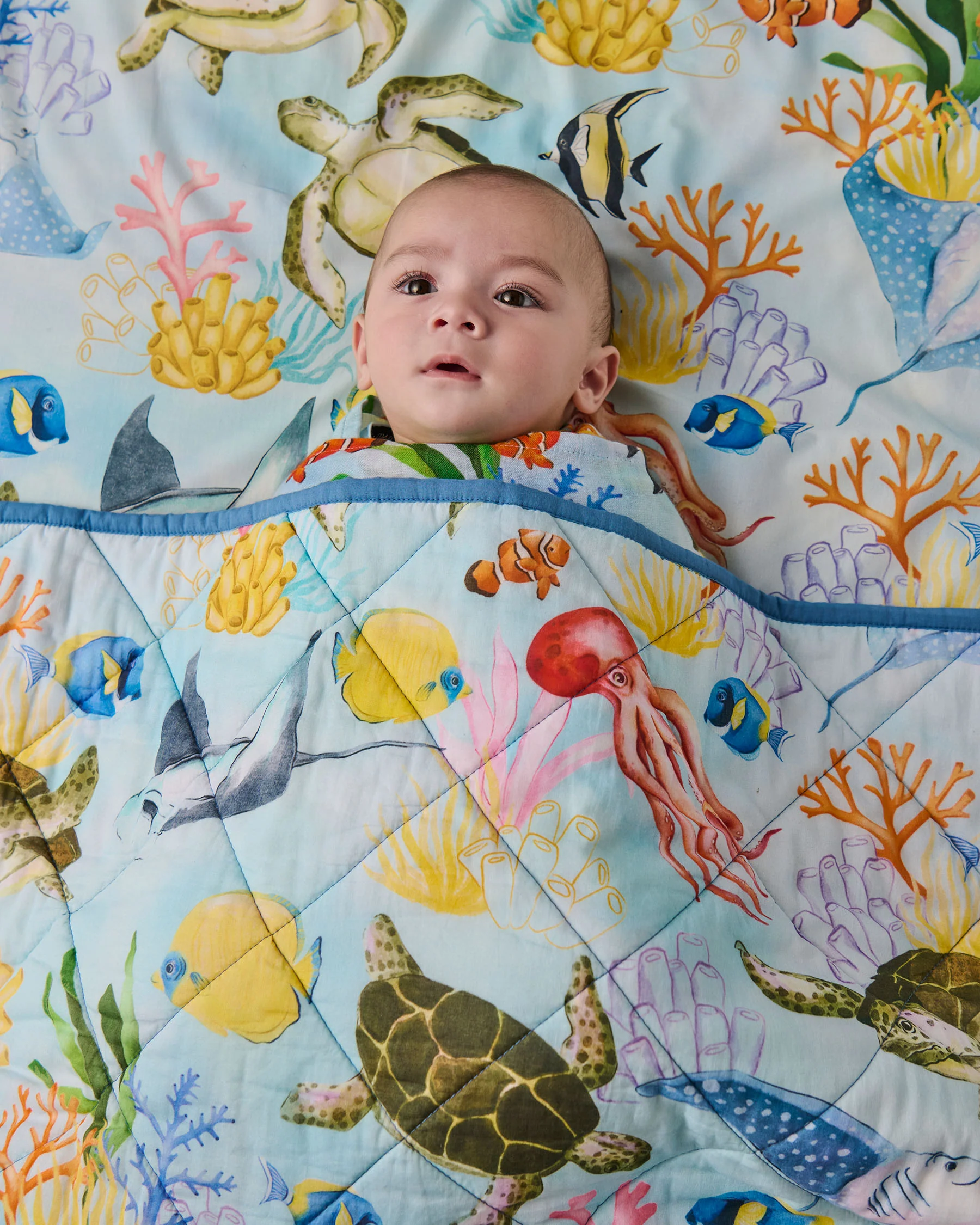Reef Life Organic Cotton Baby Fitted Sheet - Image 11