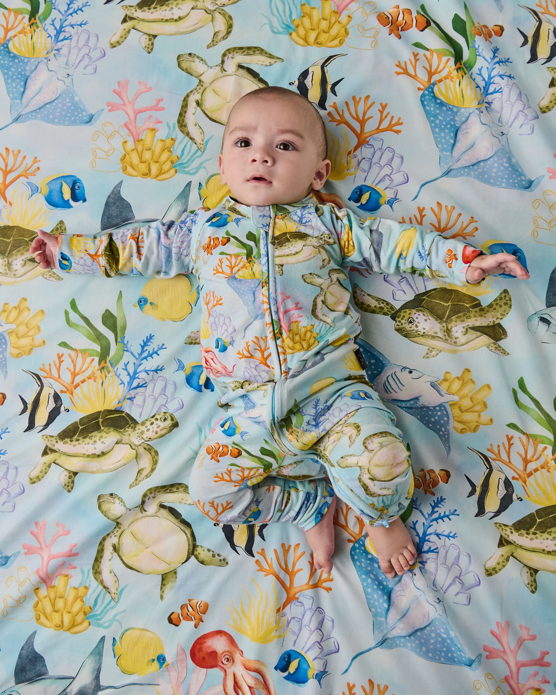 Reef Life Organic Cotton Baby Fitted Sheet - Image 12