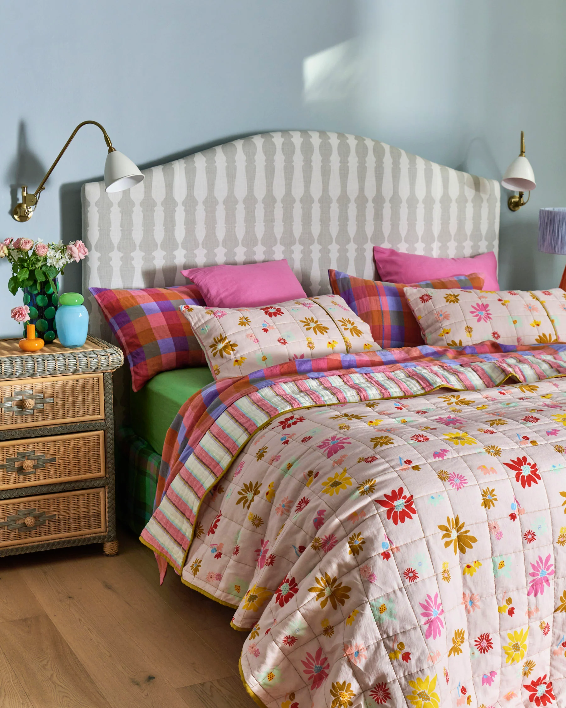 Rise And Shine Reversible Linen Quilted Pillowcases - Image 2