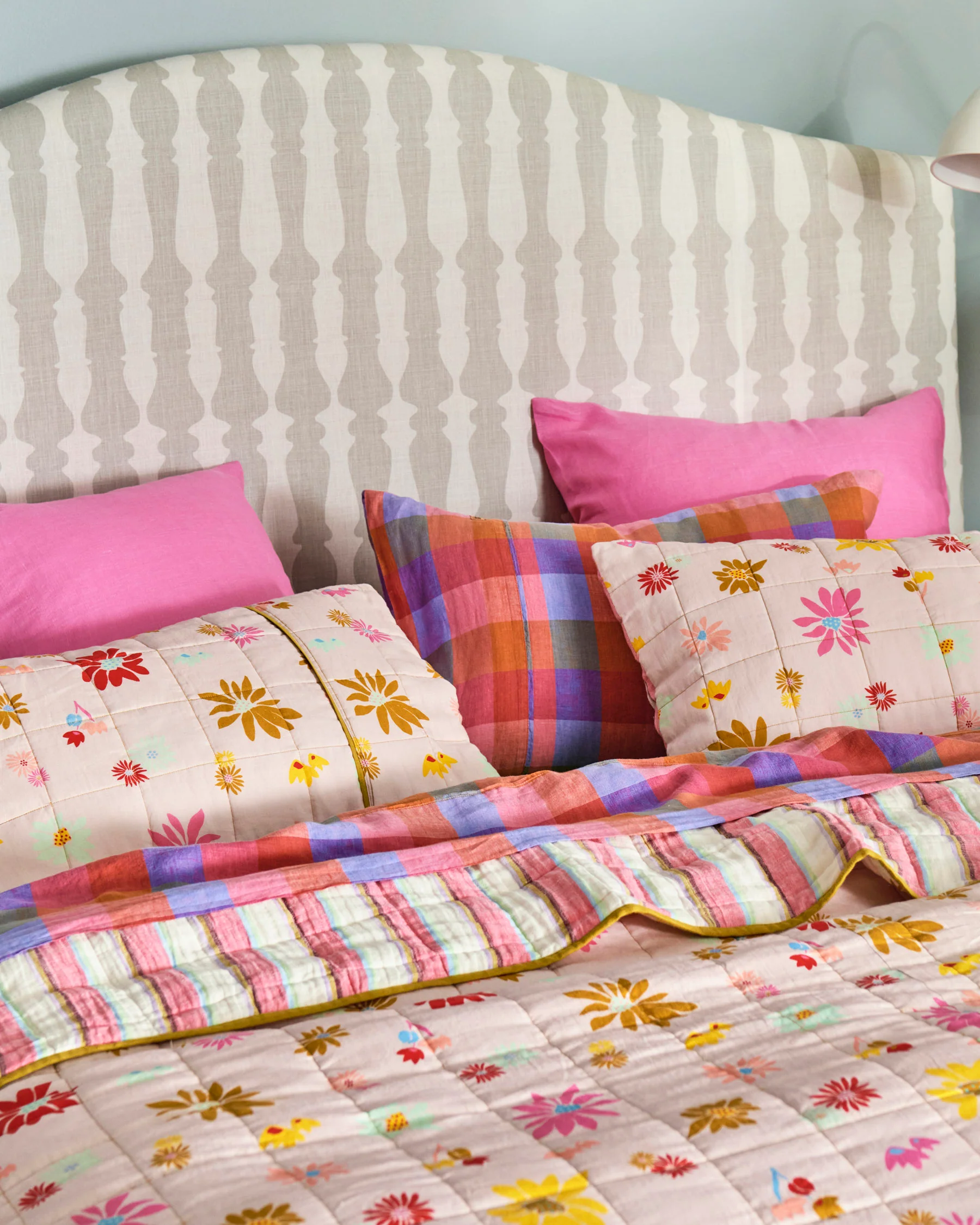 Rise And Shine Reversible Linen Quilted Pillowcases - Image 4