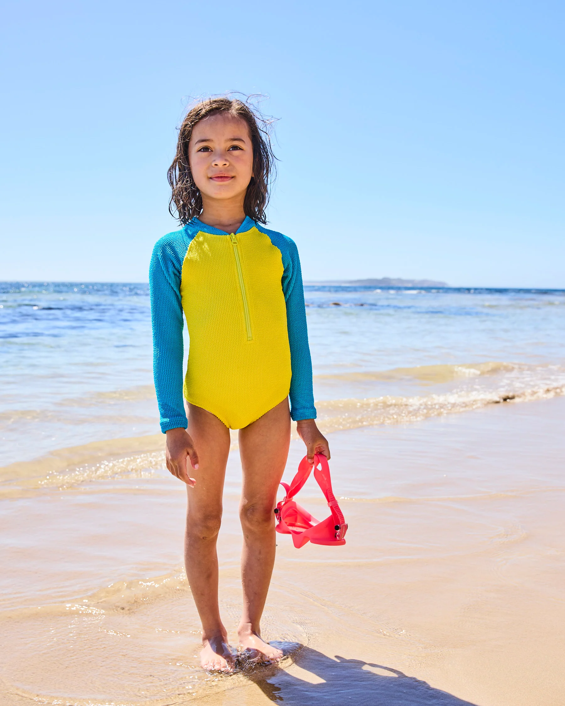 Splash Crinkle Long Sleeve Bathers - Image 2