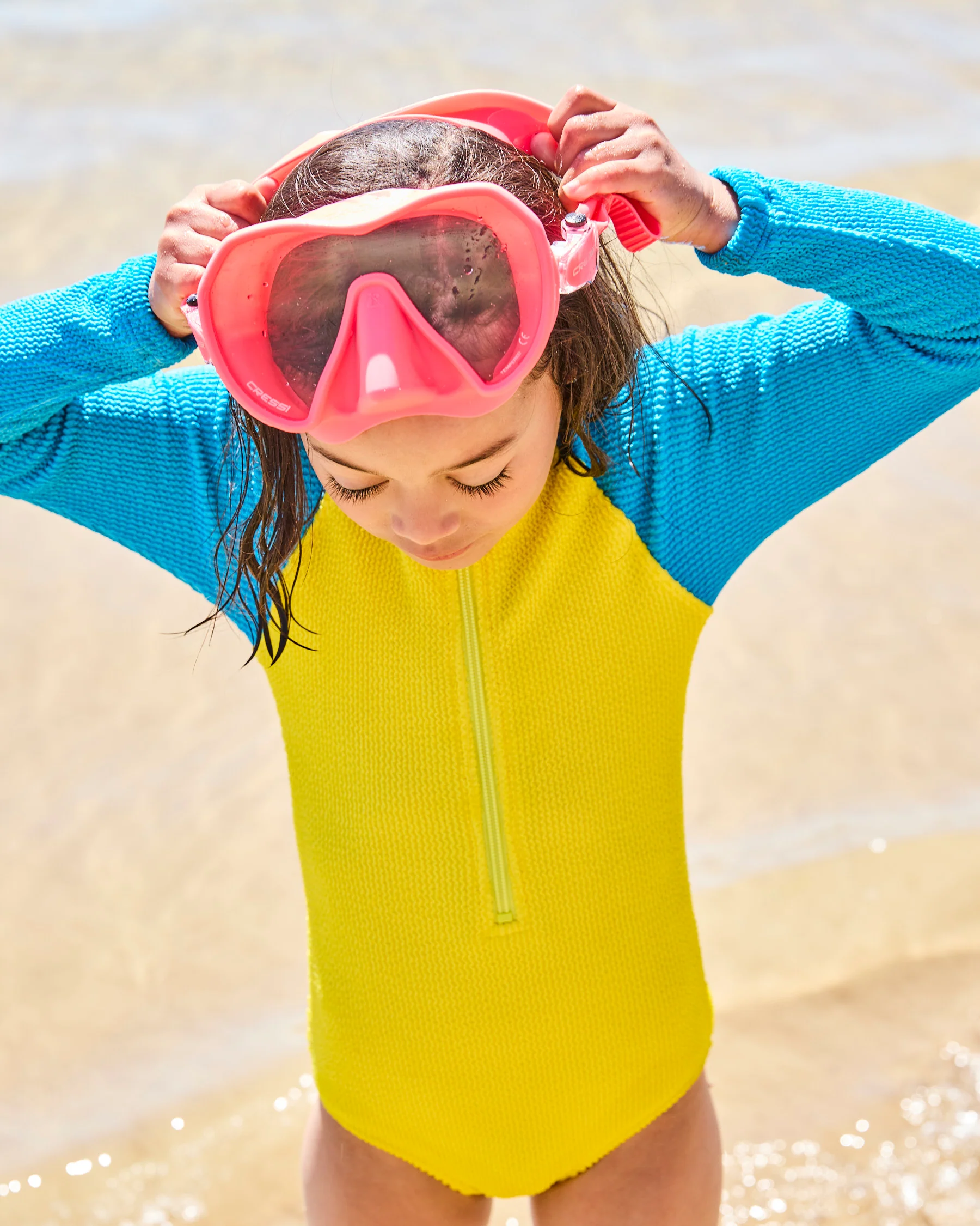 Splash Crinkle Long Sleeve Bathers - Image 4