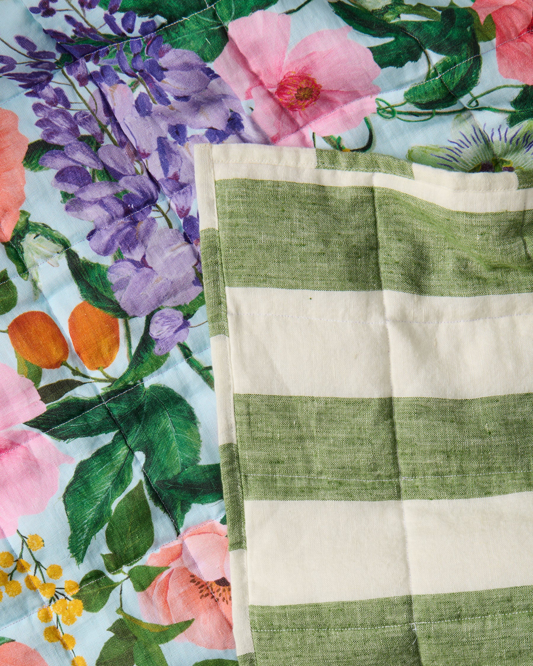 Spring In The Air Reversible Linen Quilted Pillowcases - Image 6