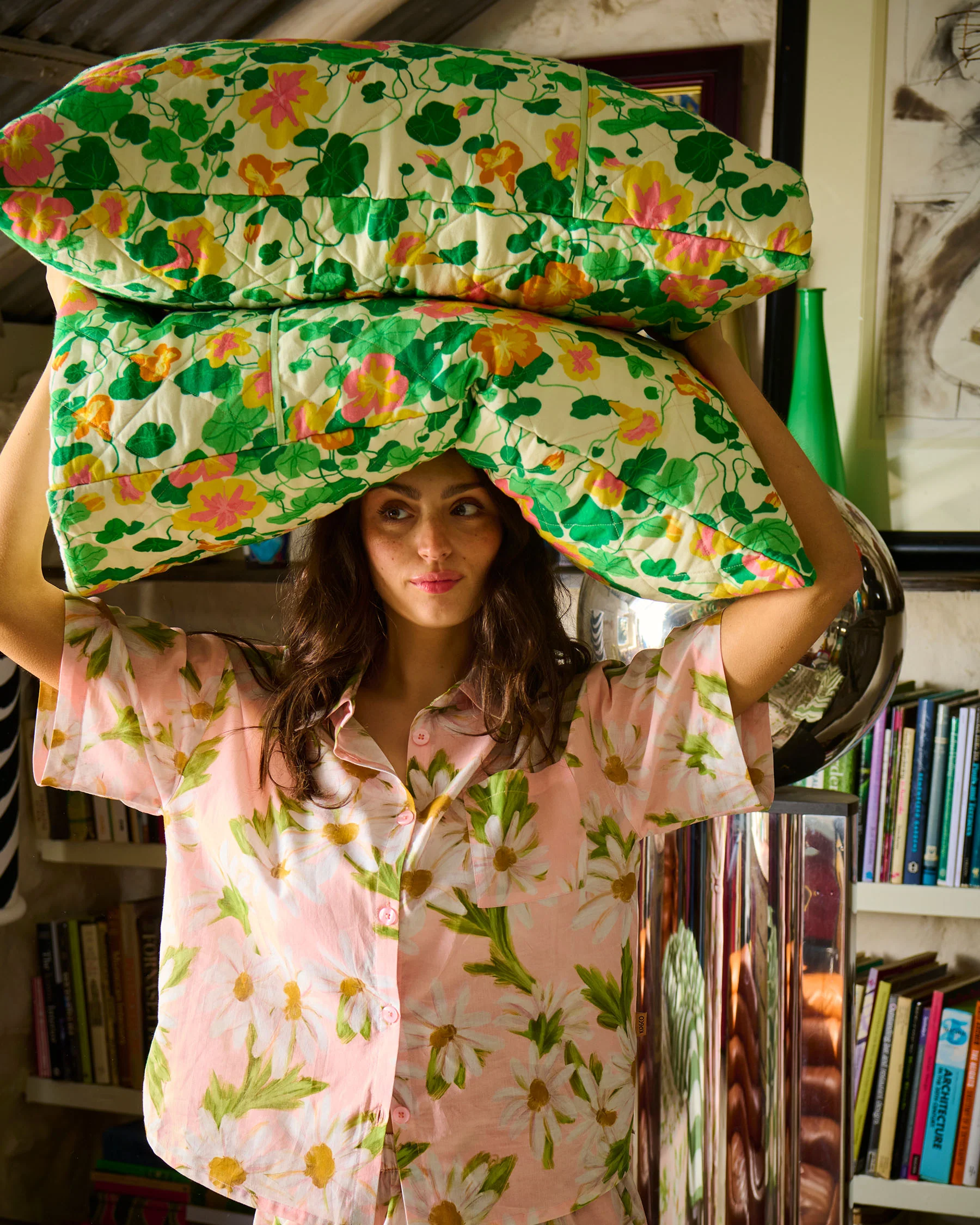 Sweet Daisy Adult Organic Cotton Short Sleeve Shirt & Short Pyjama Set - Image 2