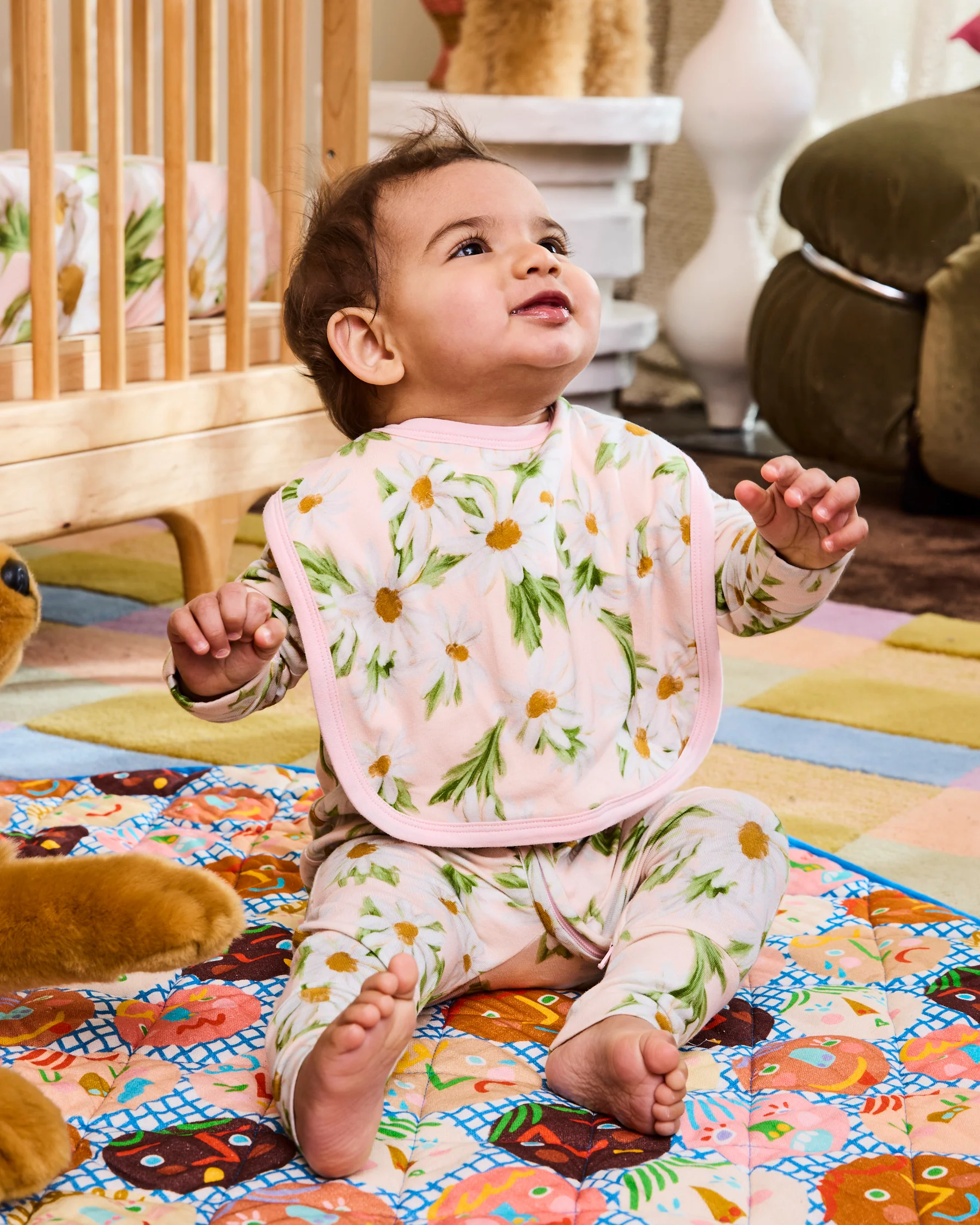 Sweet Daisy Organic Cotton Bib - Image 2