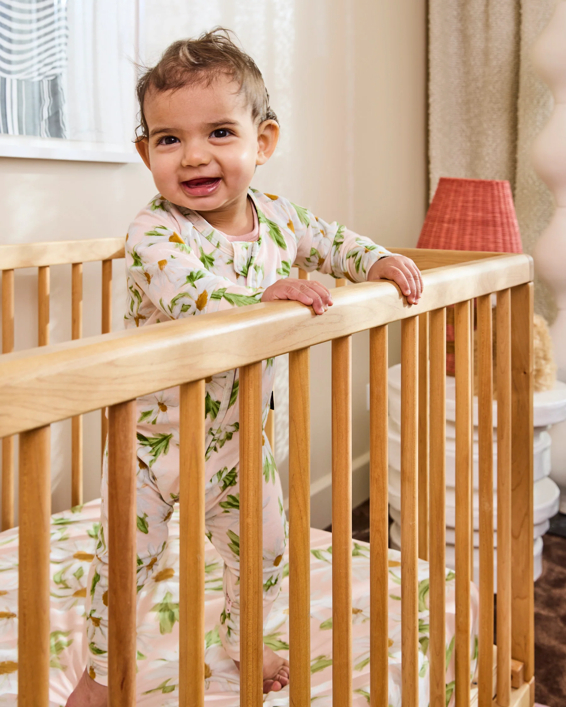 Sweet Daisy Organic Long Sleeve Zip Romper - Image 4
