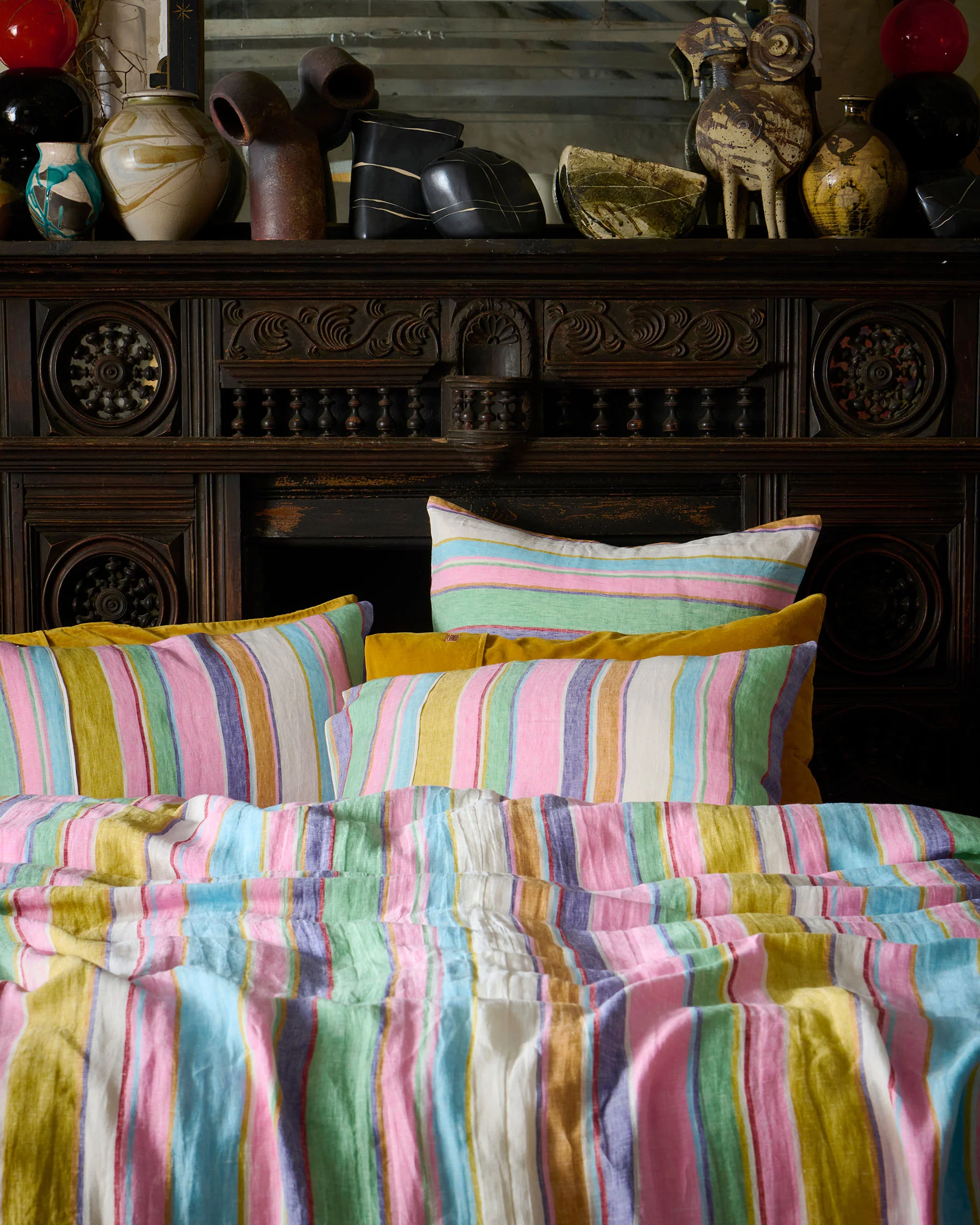 Tangier Days Linen European Pillowcases - Image 2